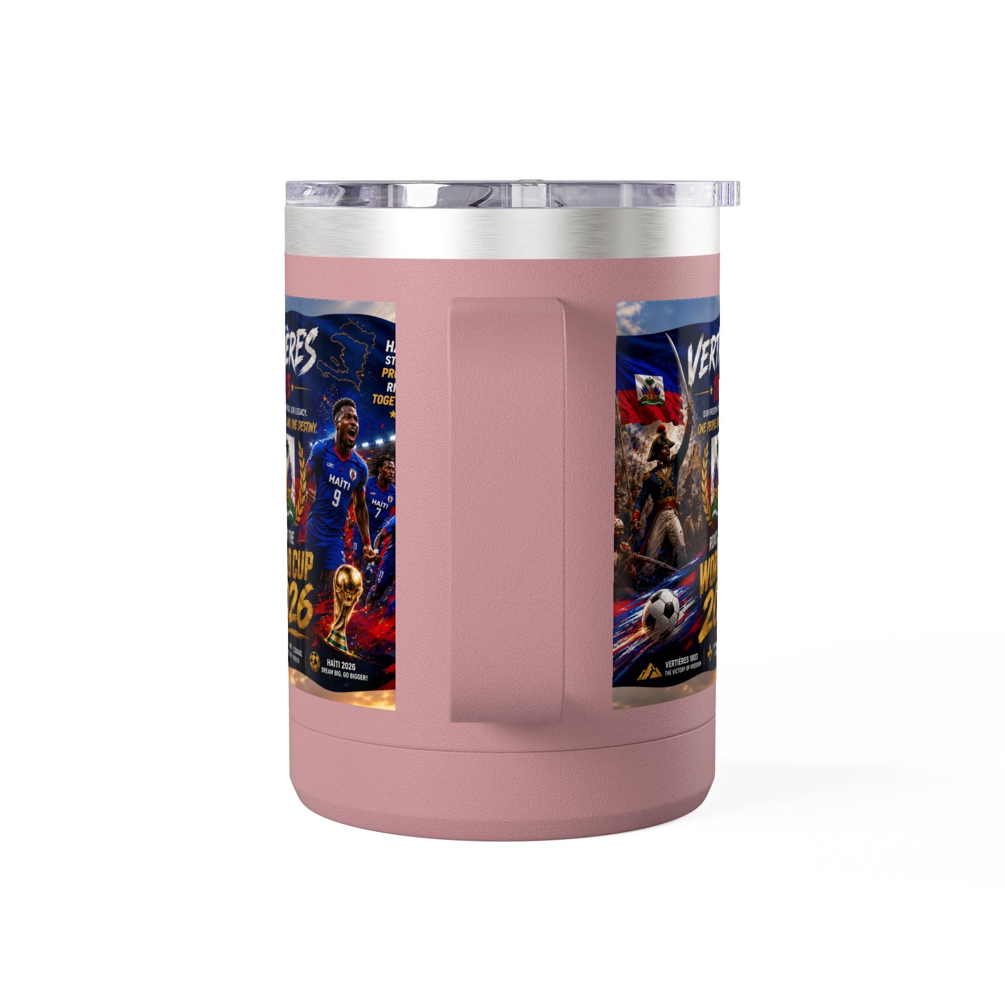 World Cup 2026 Haiti Soccer Tumbler – Vertières 1803 Team Travel Mug (15oz)