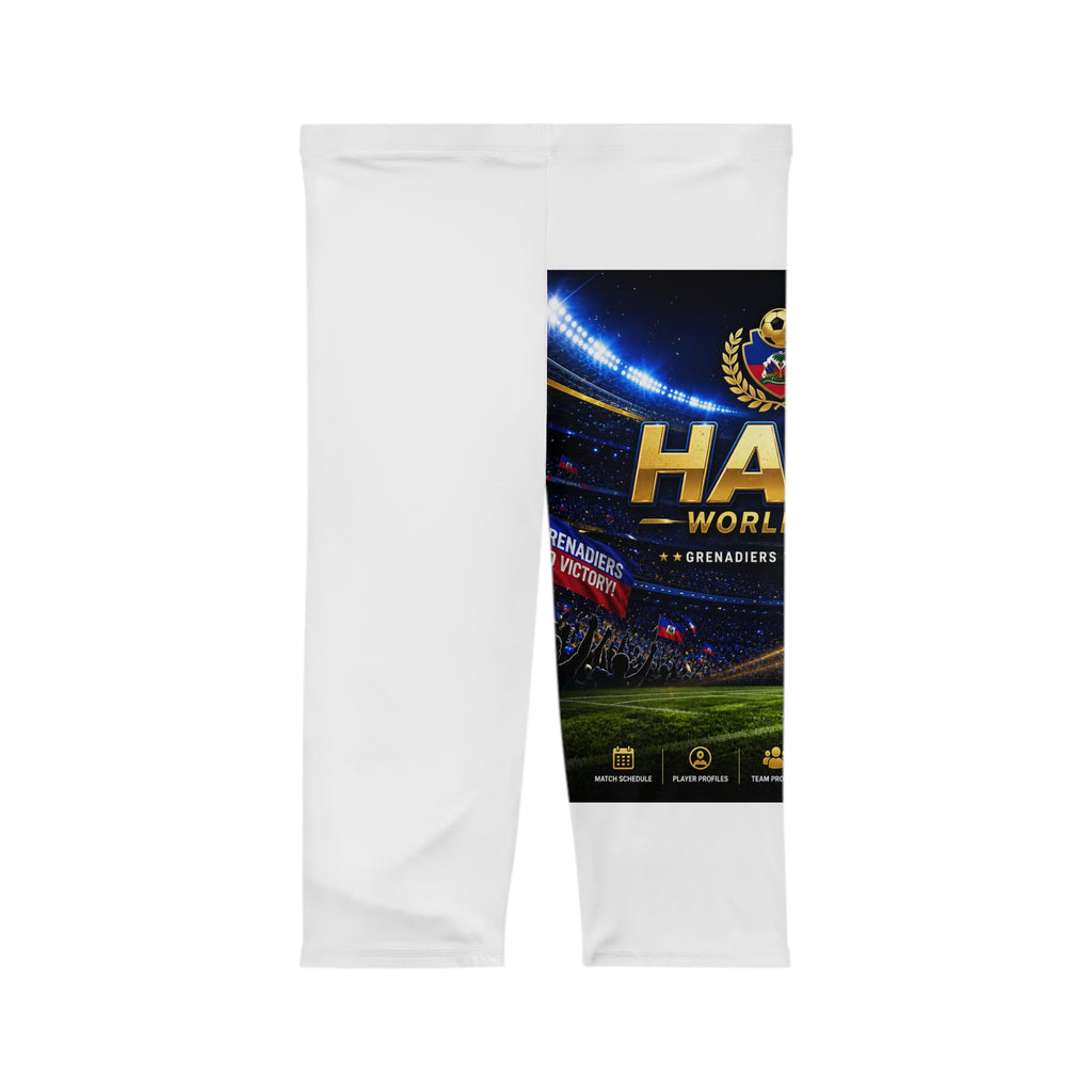 Soccer World Cup Capri Leggings — Halti Football Stadium Design