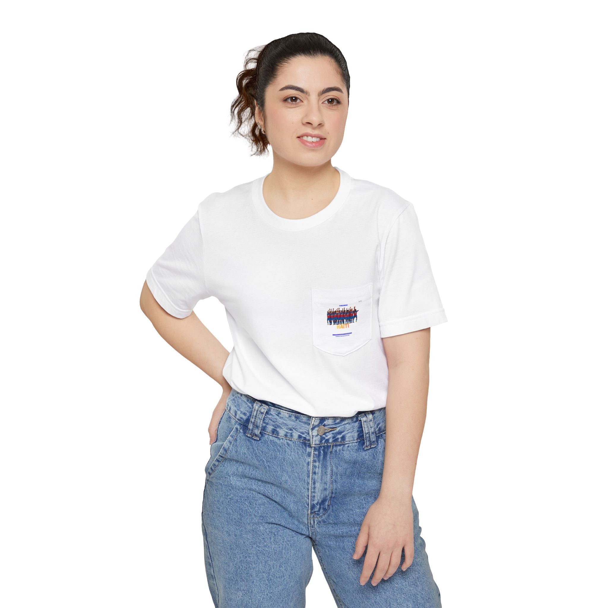 Pocket T-Shirt — Retro Sunset Soundwave Pocket Tee
