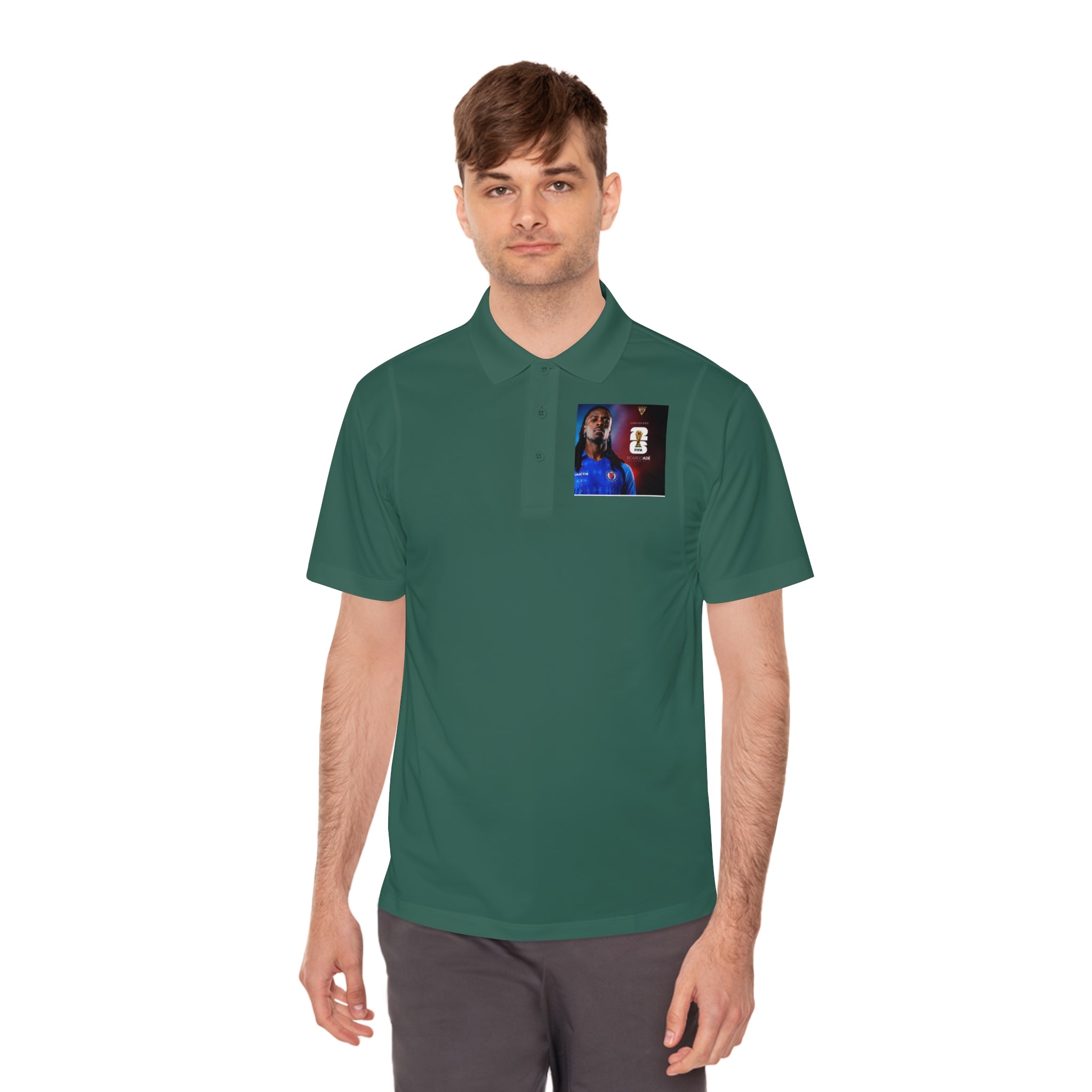 Men's Sport Polo Shirt with Player Photo & Back Number 4 — Athletic Team Golf Polo