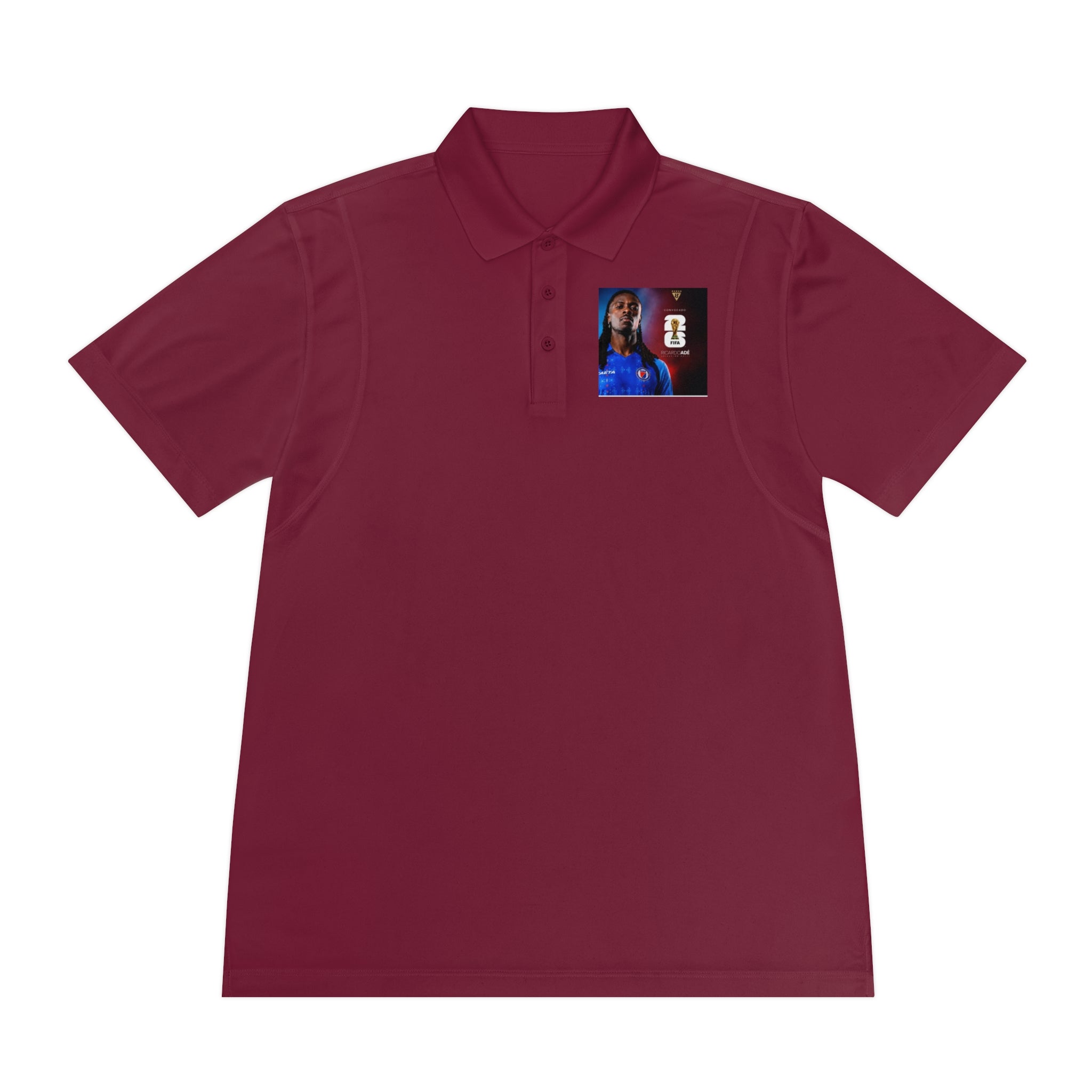 Men's Sport Polo Shirt with Player Photo & Back Number 4 — Athletic Team Golf Polo