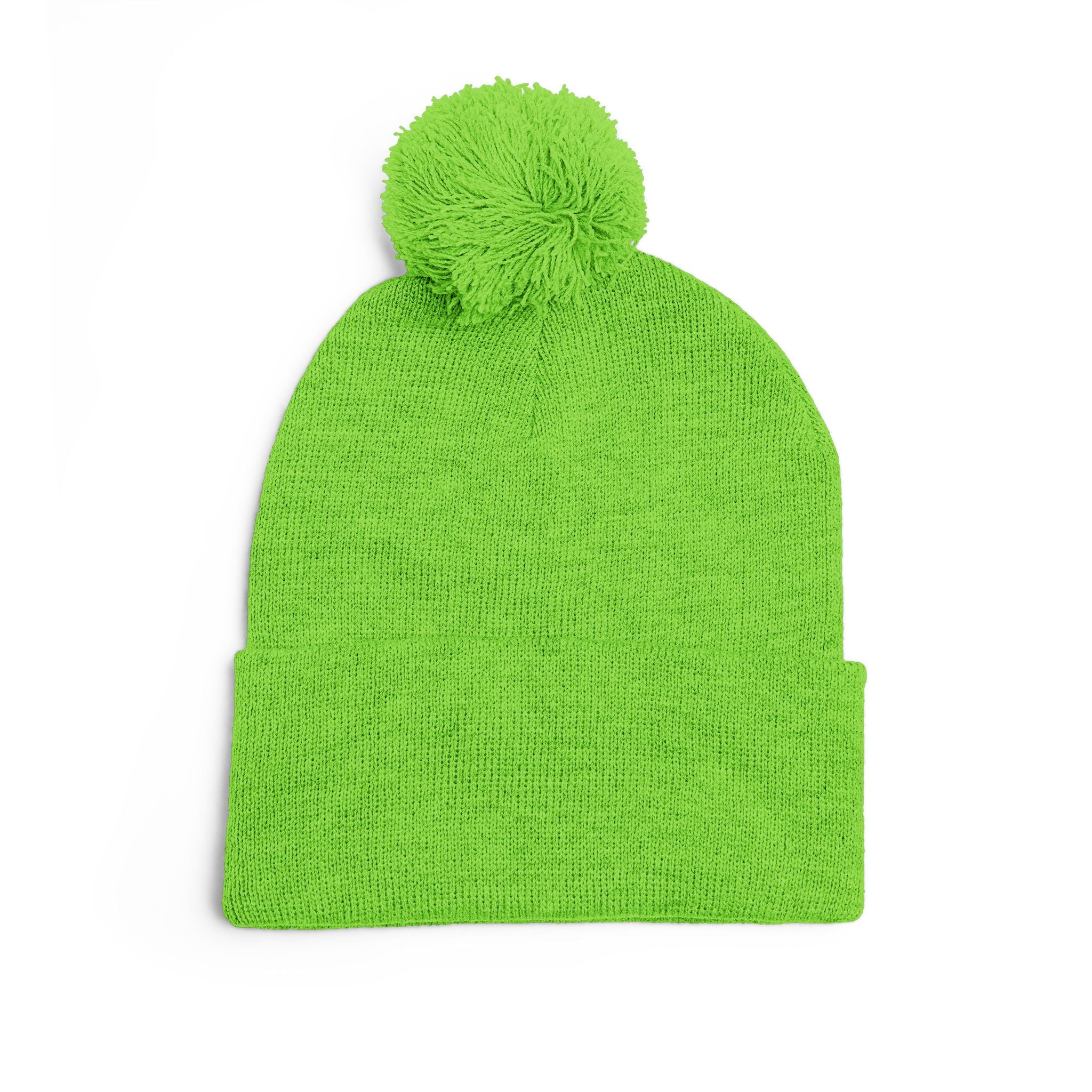 Embroidered Pom-Pom Beanie — Cute Mini Ducklings Knit Hat