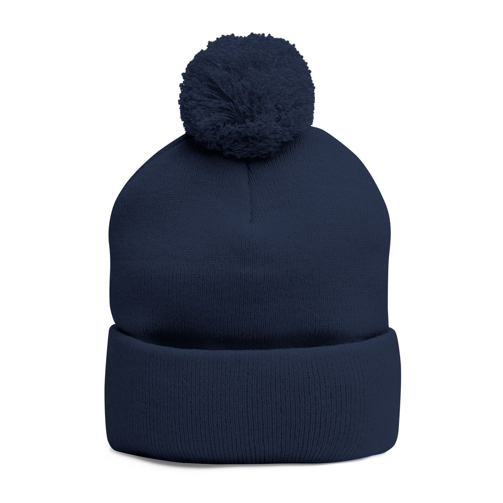 Embroidered Pom-Pom Beanie — Cute Mini Ducklings Knit Hat