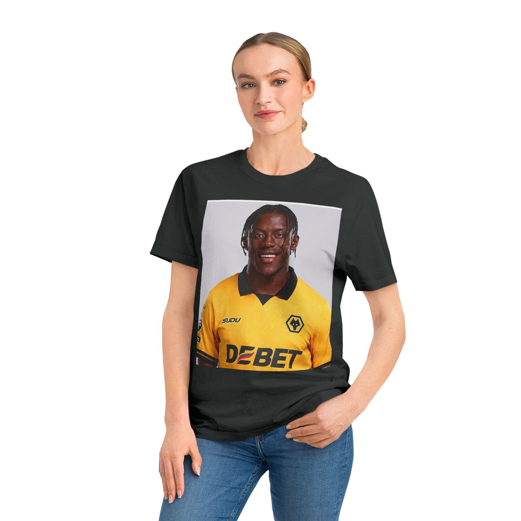 Wolves #10 Jersey Photo T-Shirt — Retro Football Player Portrait Tee