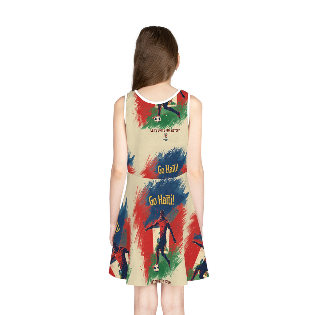 Girls' Sundress — 'Go Haiti!' Soccer Pride AOP Dress