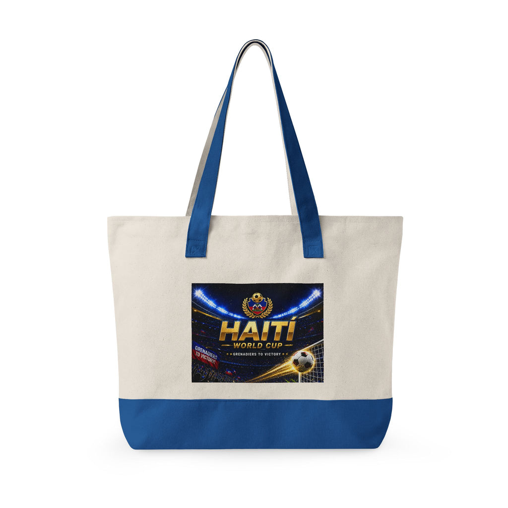 Haiti Football World Cup Canvas Tote Bag — Zippered Beach & Travel Tote