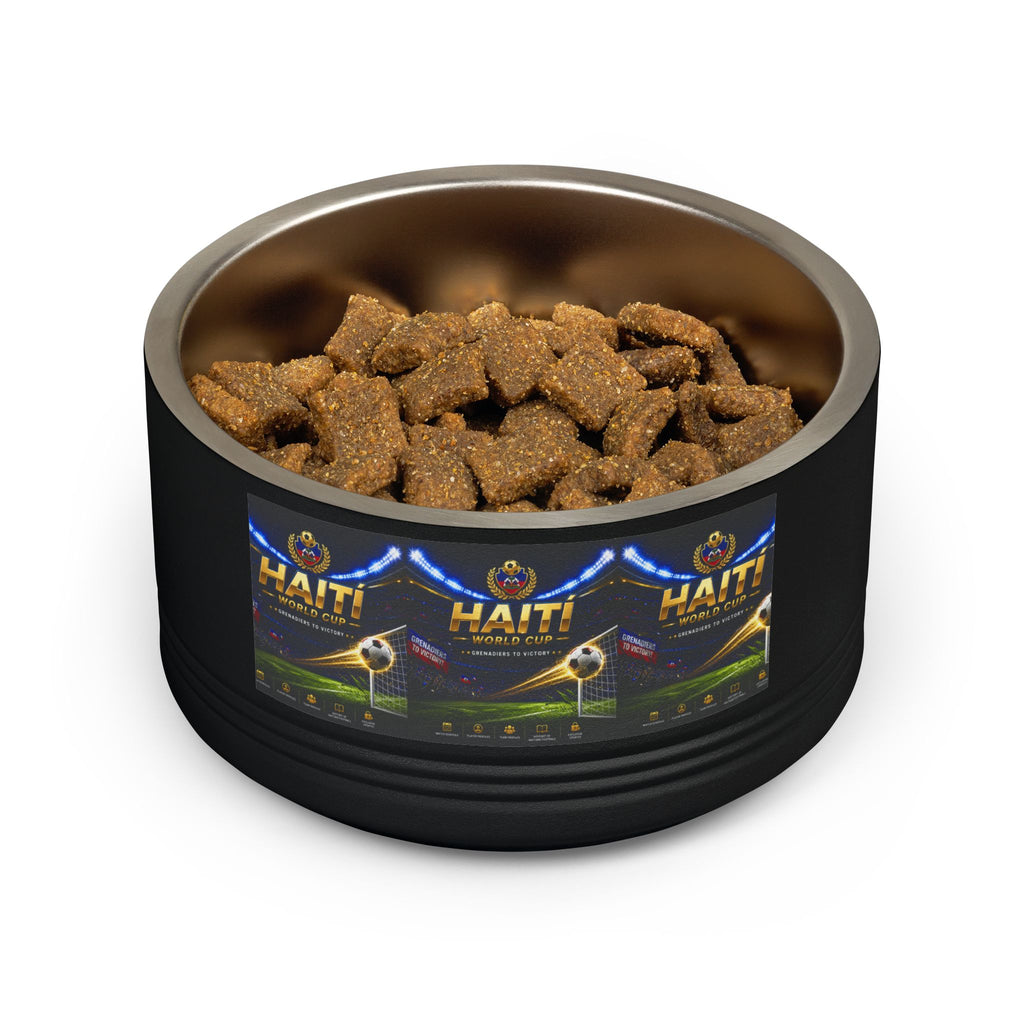 Haiti Football Crest Pet Bowl — 18oz Stainless Dog & Cat Dish