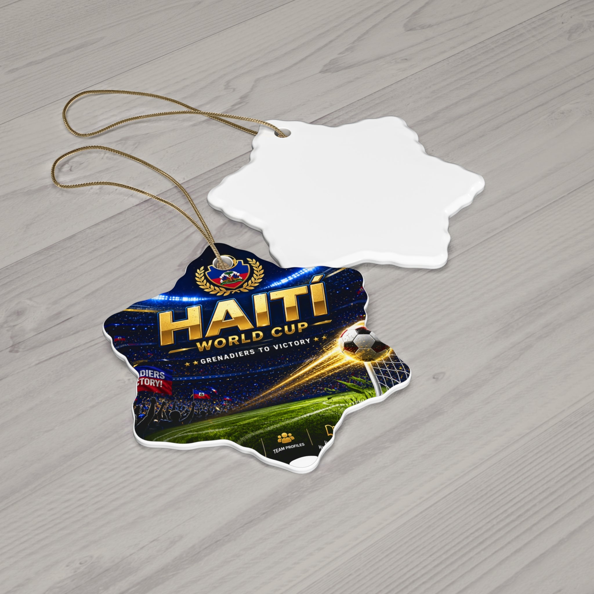 Haiti World Cup Ceramic Ornament – Soccer Stadium Keepsake