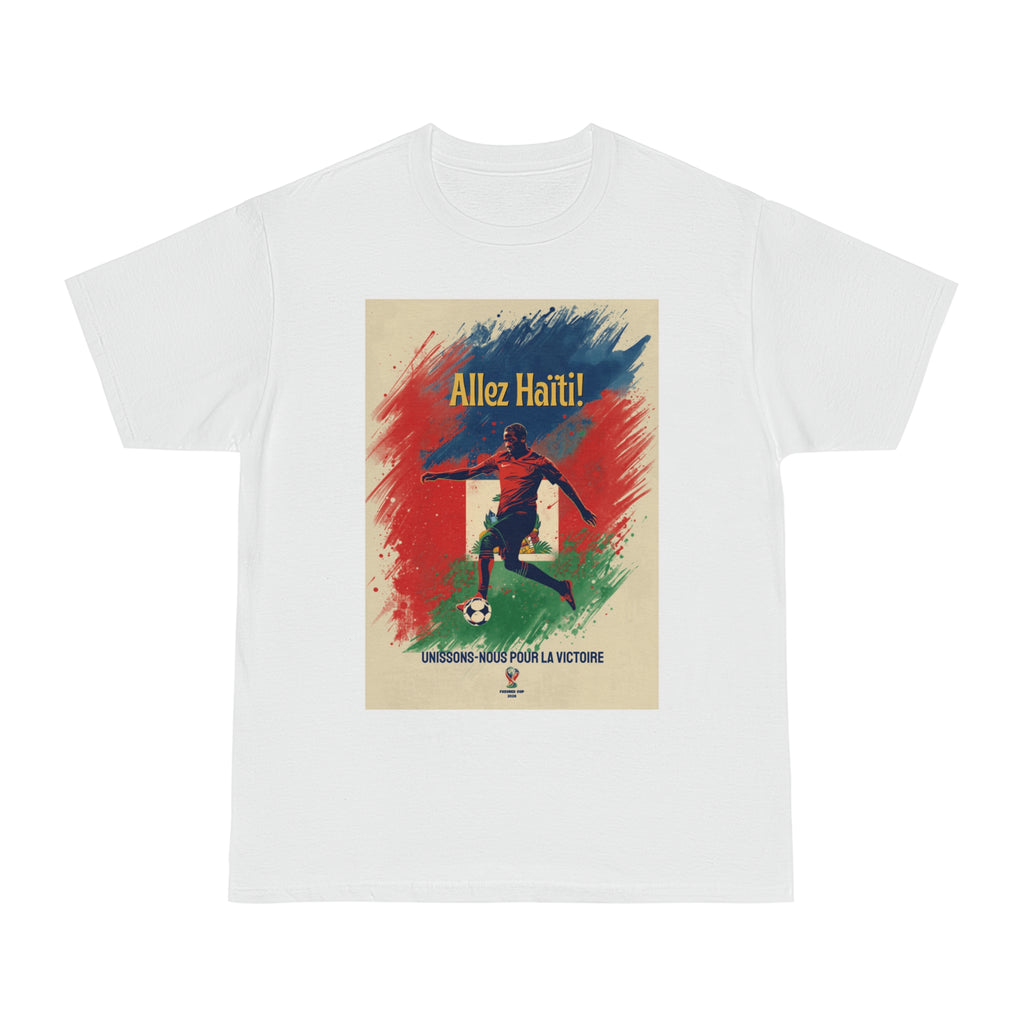 Allez Haïti Soccer Poster T-Shirt — Haiti Flag Football Tee