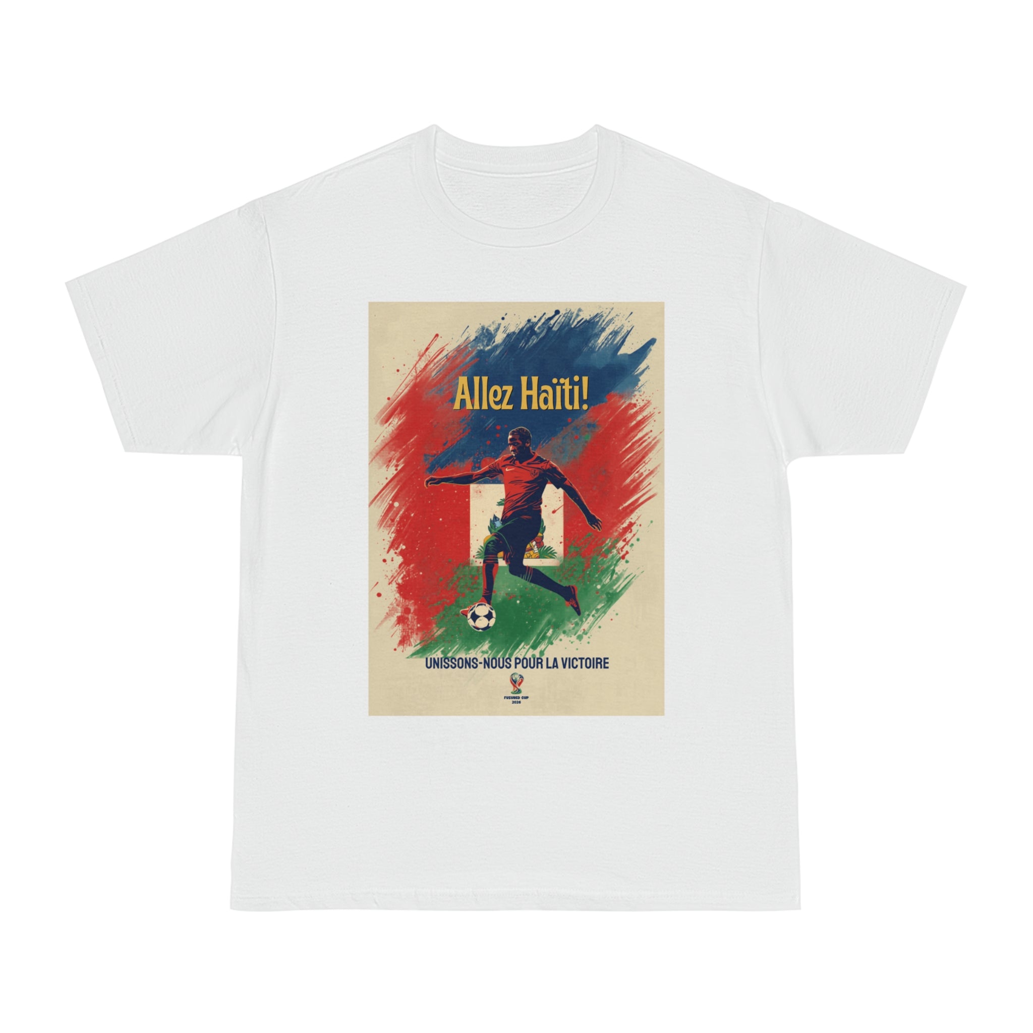 Allez Haïti Soccer Poster T-Shirt — Haiti Flag Football Tee
