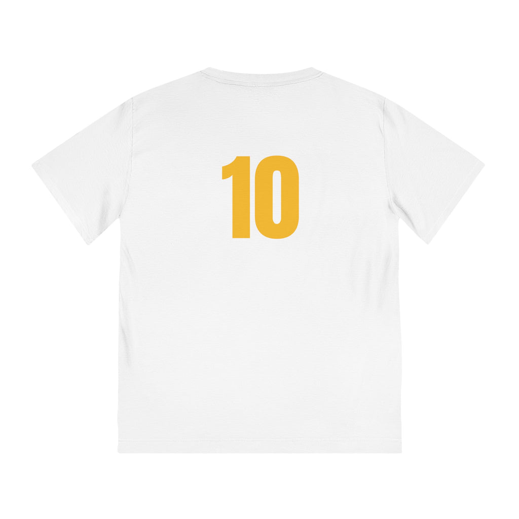 Wolves #10 Jersey Photo T-Shirt — Retro Football Player Portrait Tee