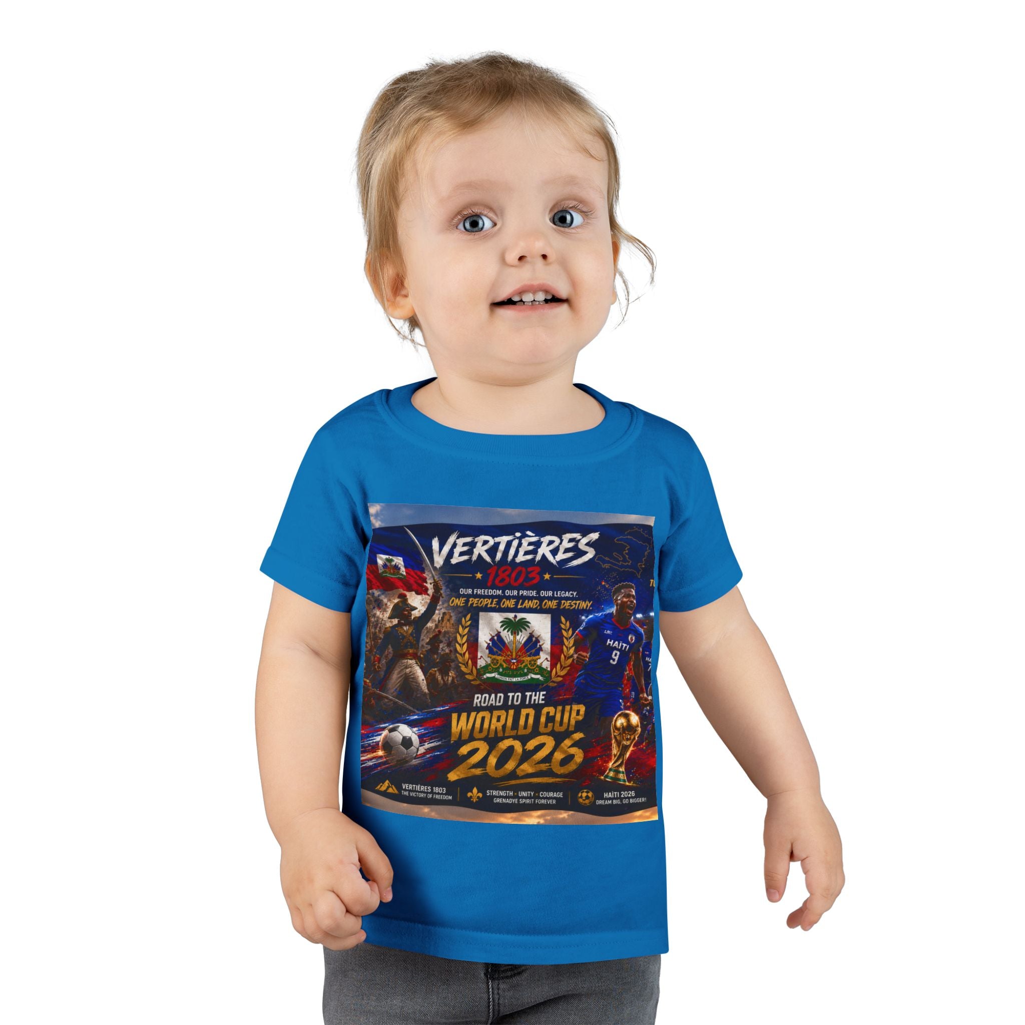 Toddler T-Shirt — "Vertières 1803" Haiti World Cup 2026 Soccer Tee