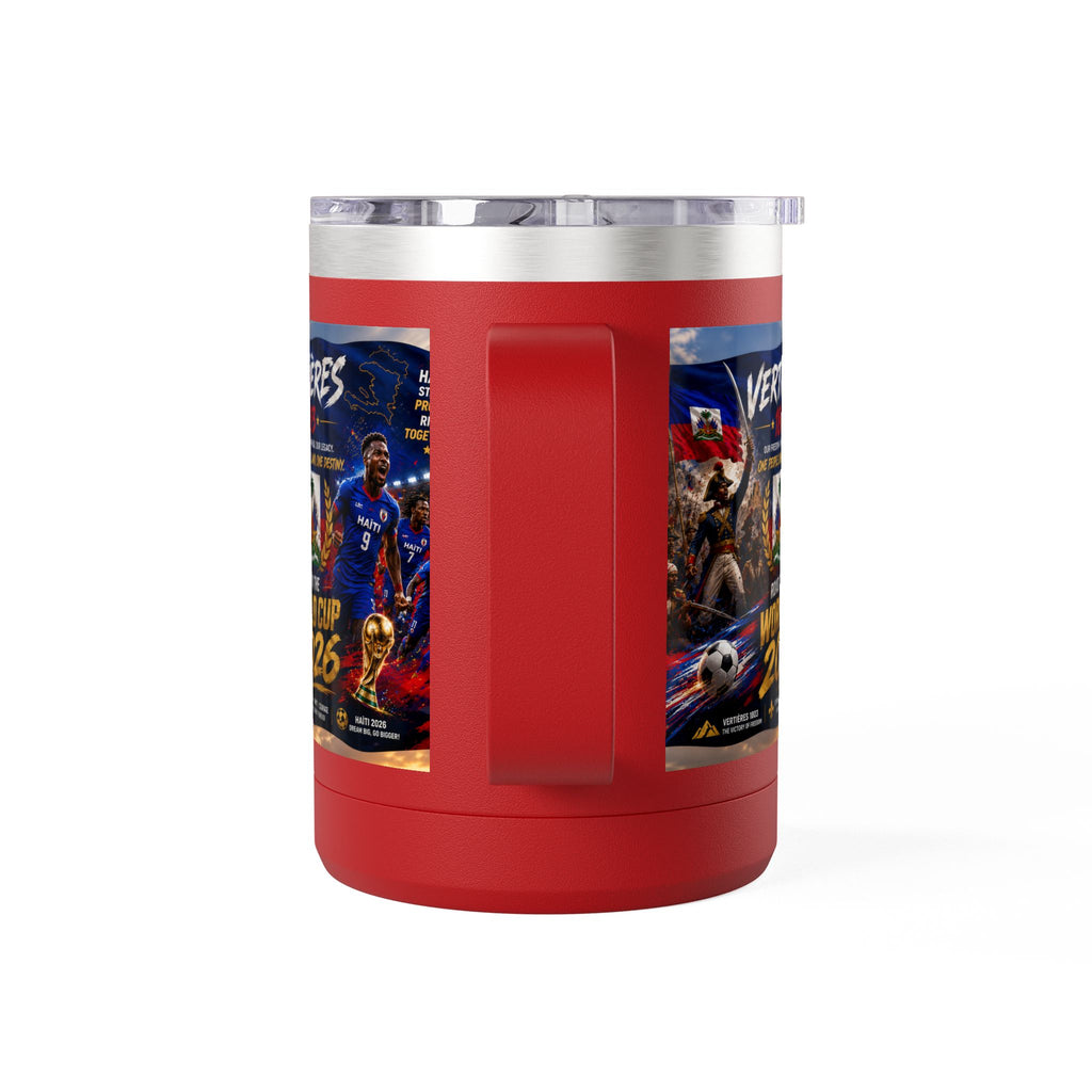 World Cup 2026 Haiti Soccer Tumbler – Vertières 1803 Team Travel Mug (15oz)