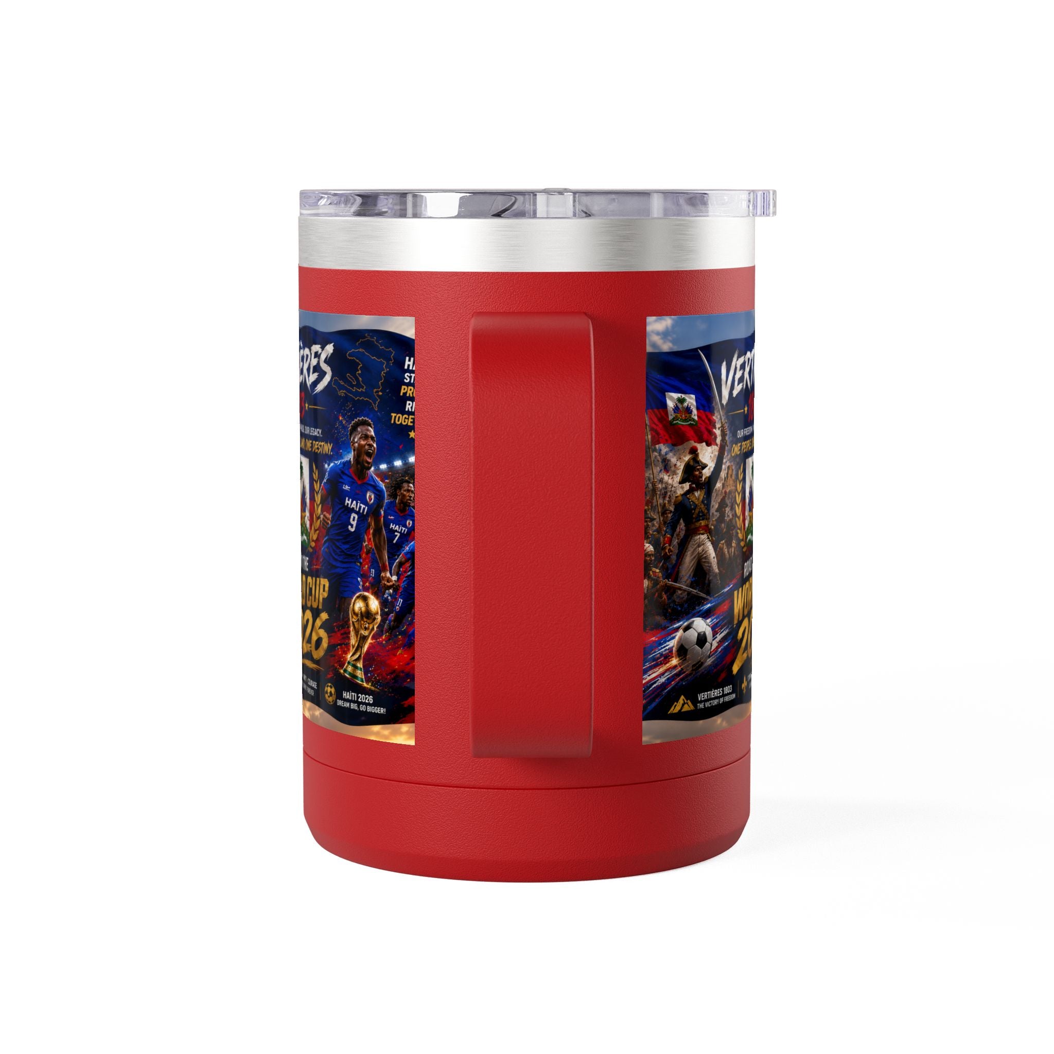 World Cup 2026 Haiti Soccer Tumbler – Vertières 1803 Team Travel Mug (15oz)
