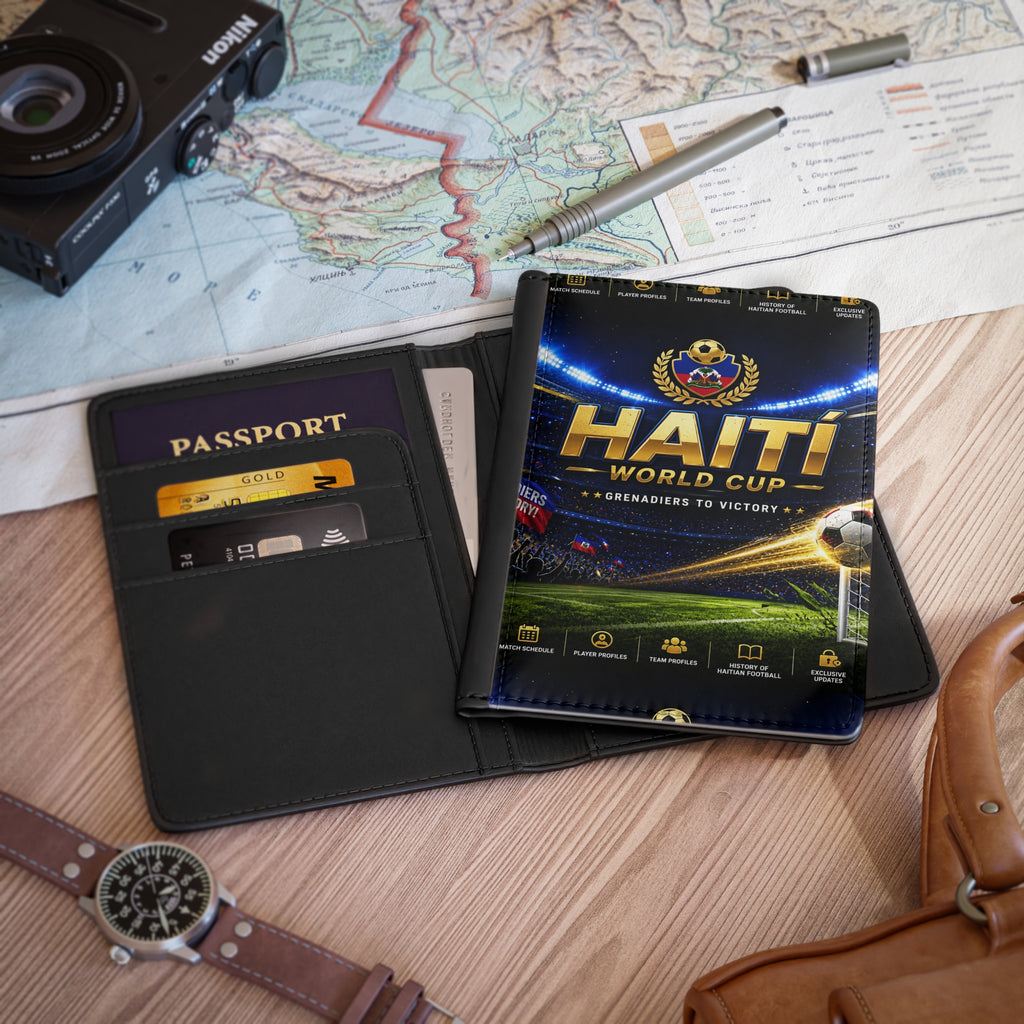 Haiti World Cup Soccer Passport Cover – Grenadiers to Victory Travel Wallet