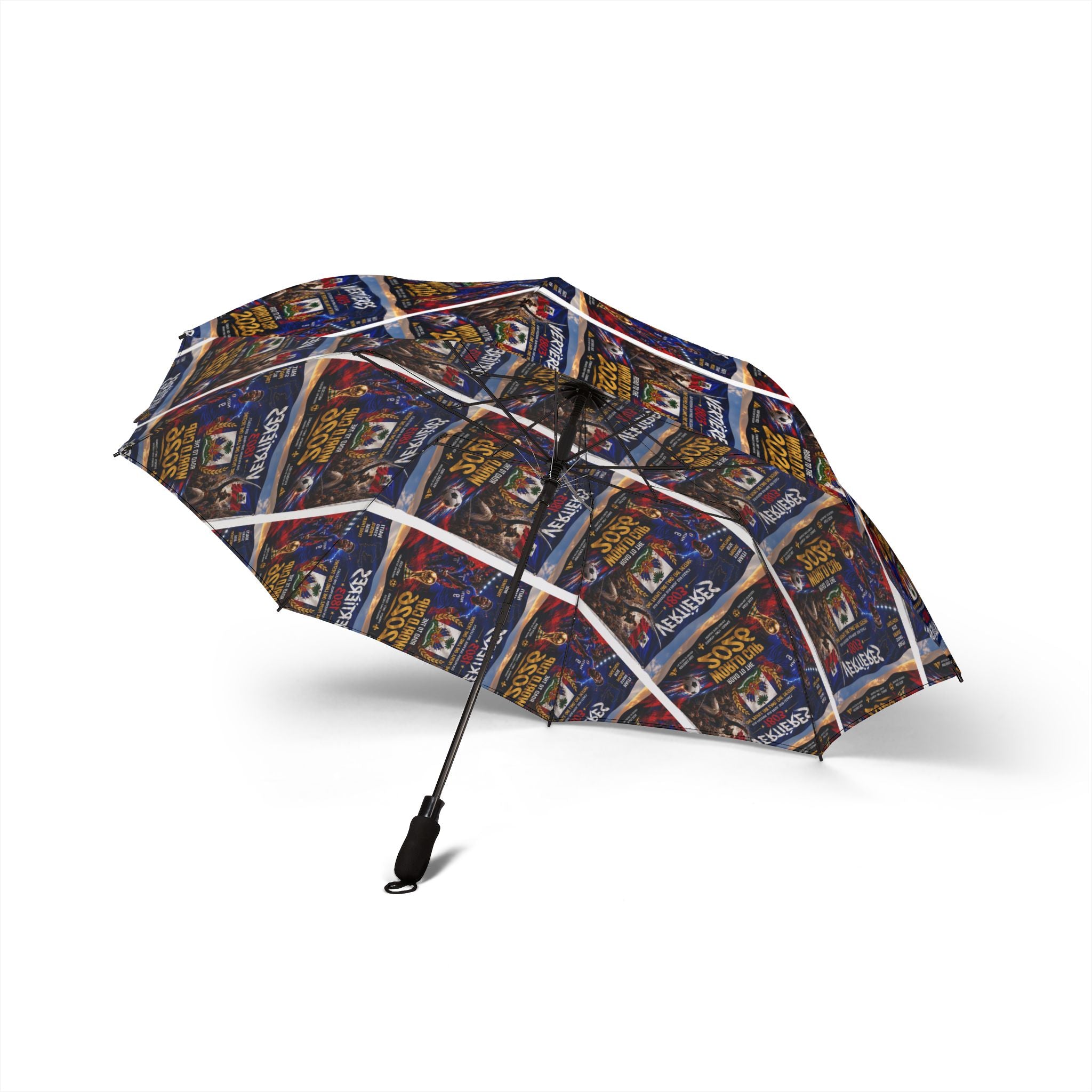 Foldable Umbrella — Retro Arcade Poster Grid Rain Umbrella