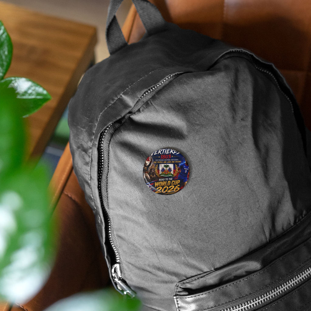 Haiti World Cup 2022 Round Pin – 'Road to the World Cup' Flag Button