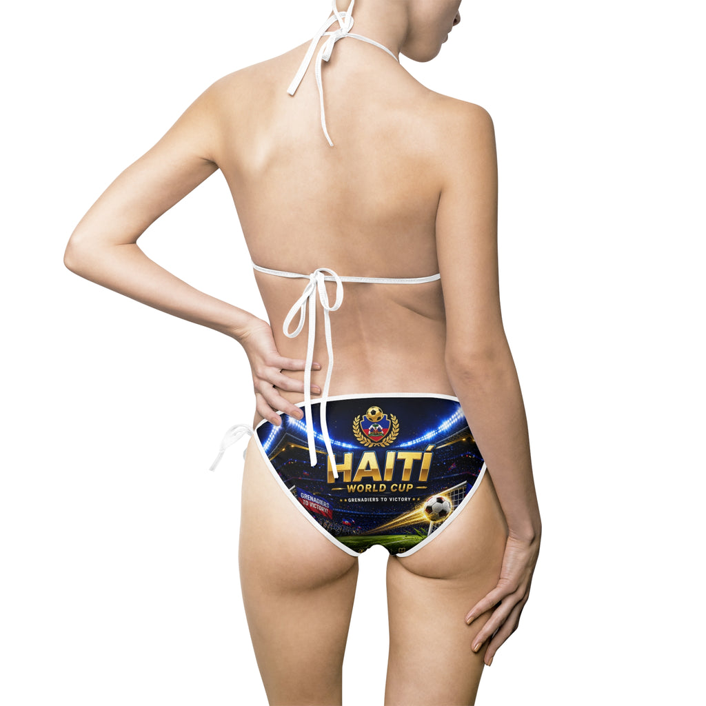 Haiti Flag Bikini Swimsuit — Tropical Patriotic Women's Two-Piece