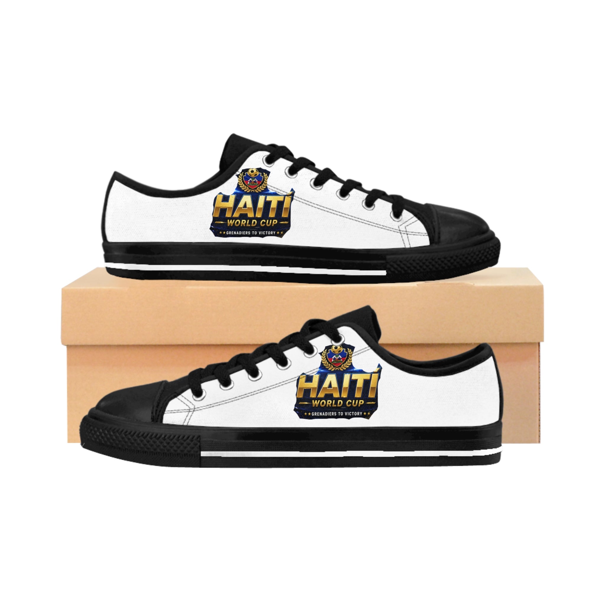 Haiti World Cup Low-Top Sneakers — Men’s Casual Soccer Pride Shoes