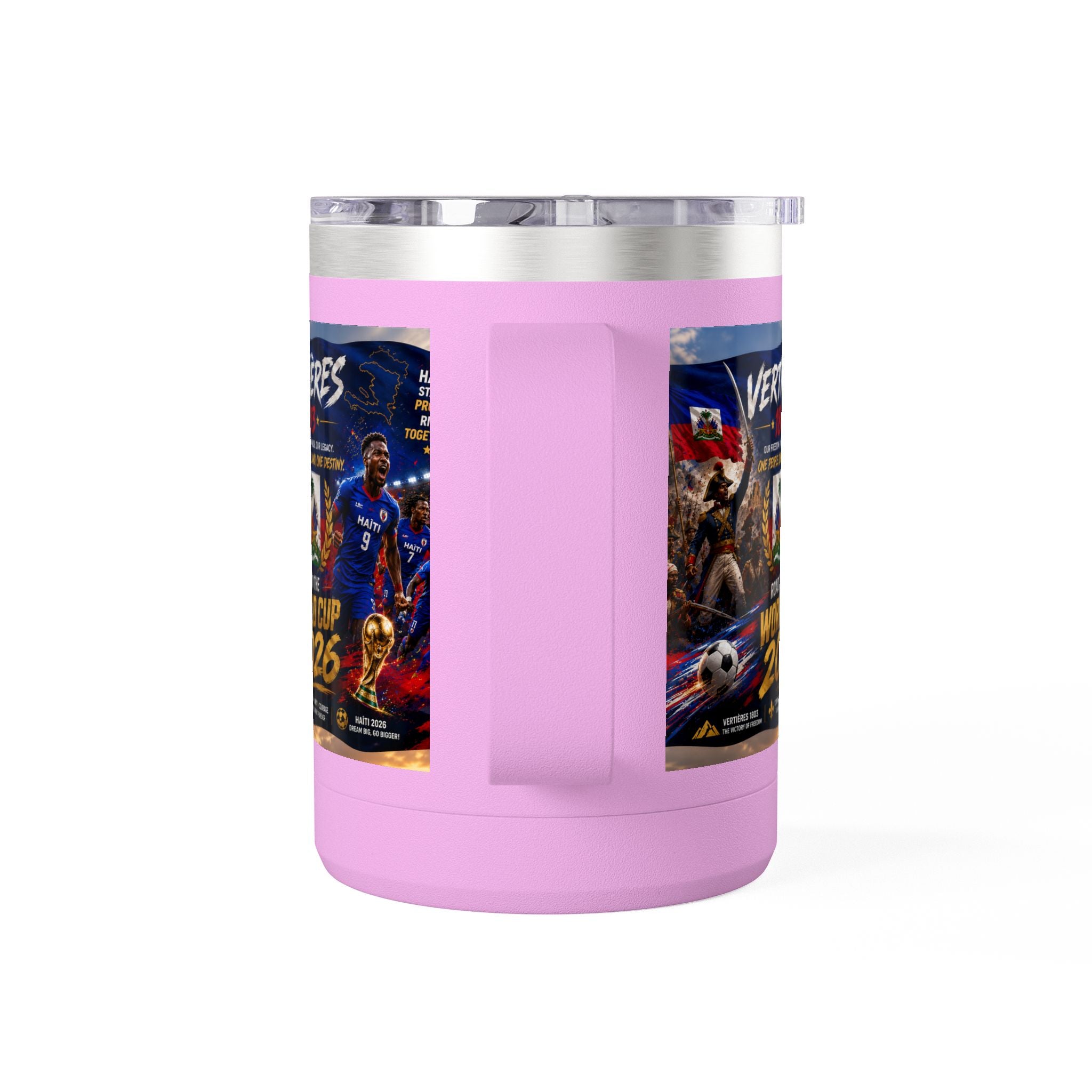 World Cup 2026 Haiti Soccer Tumbler – Vertières 1803 Team Travel Mug (15oz)