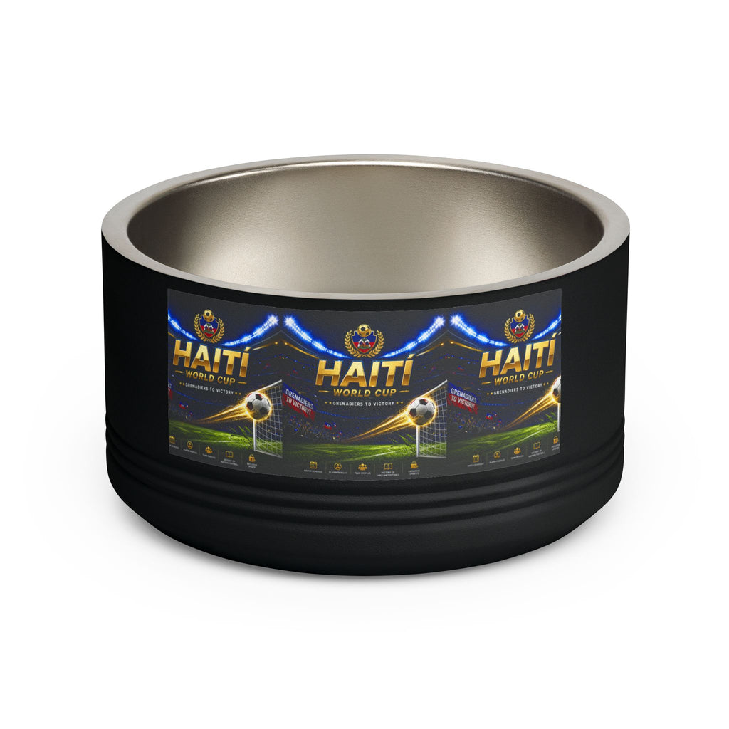 Haiti Football Crest Pet Bowl — 18oz Stainless Dog & Cat Dish