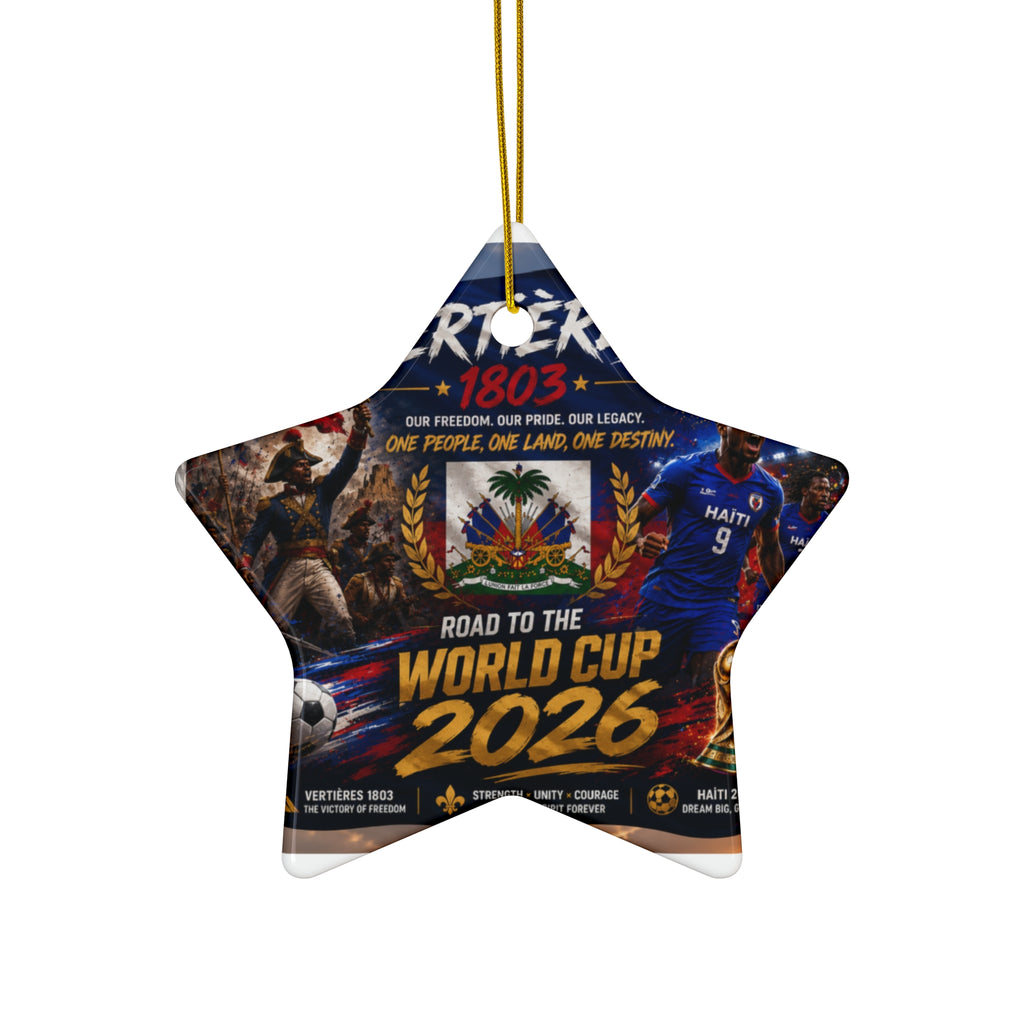 World Cup 2026 Ceramic Star Ornament — Soccer Fan Holiday Keepsake