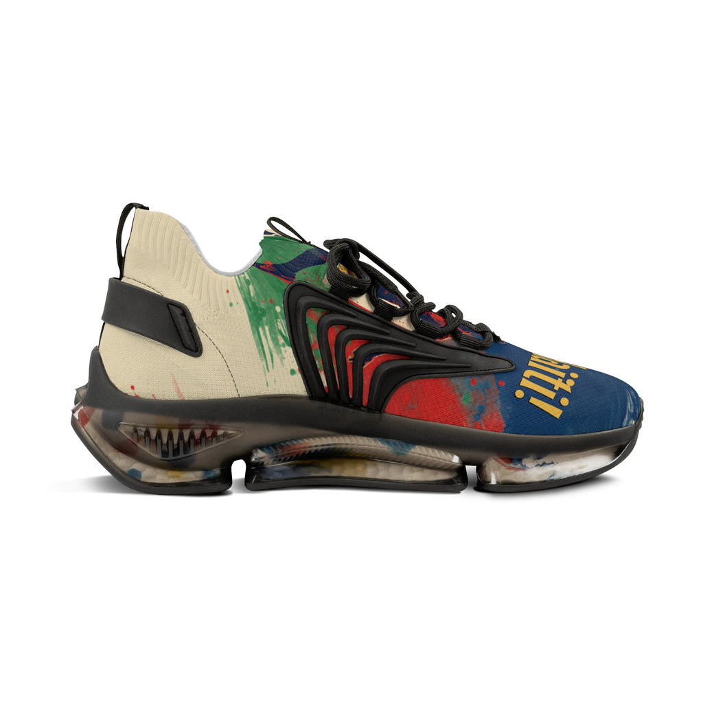 Mesh Sneakers — 'Go Haiti!' Athletic Shoes with Flag-Inspired Design