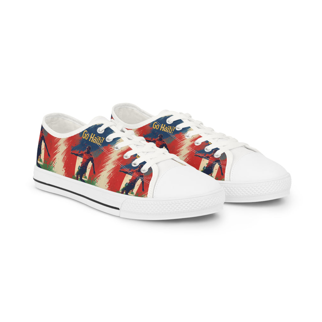 Patriotic 'Go Hawks' Low Top Sneakers — Men's Casual Flag-Inspired Shoes