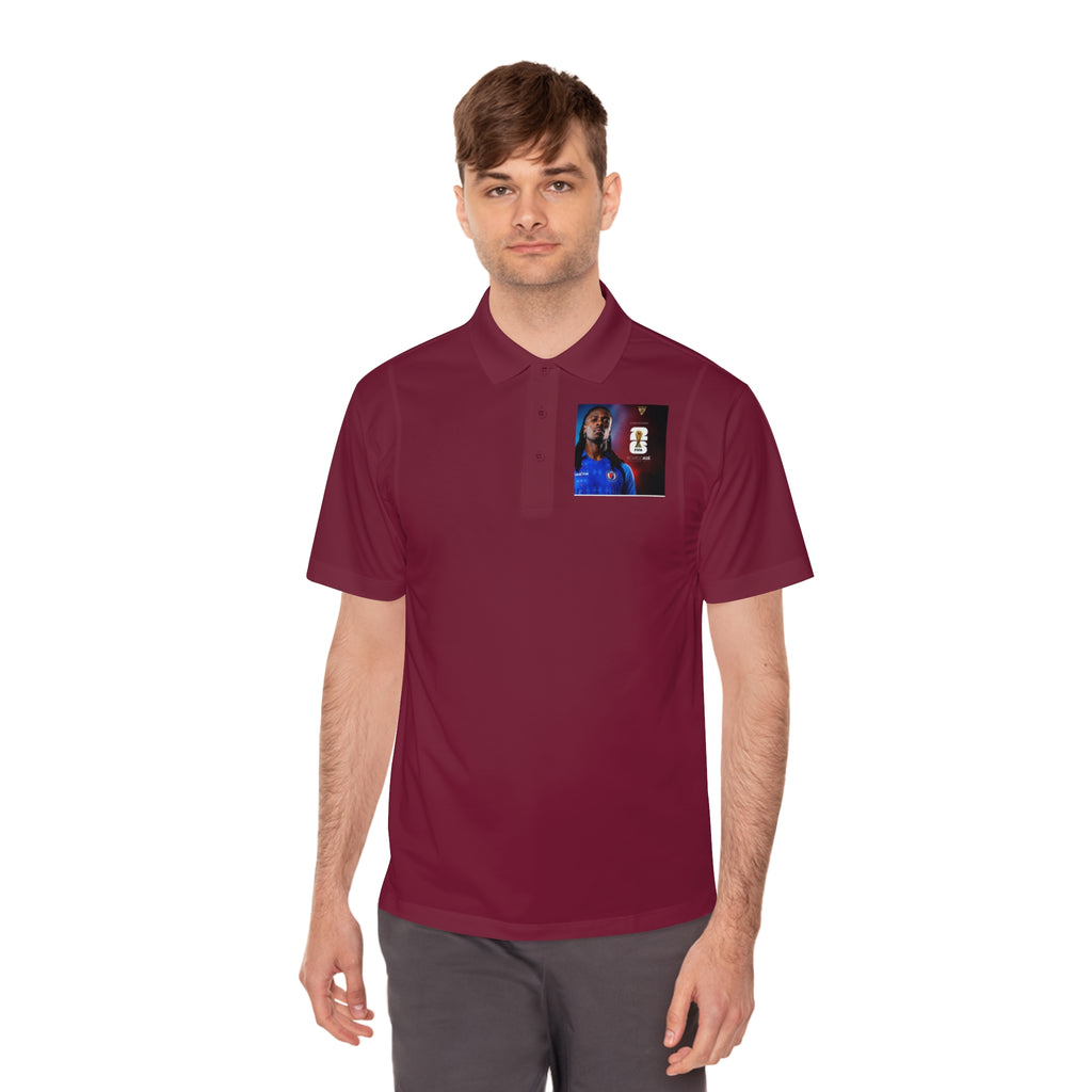 Men's Sport Polo Shirt with Player Photo & Back Number 4 — Athletic Team Golf Polo