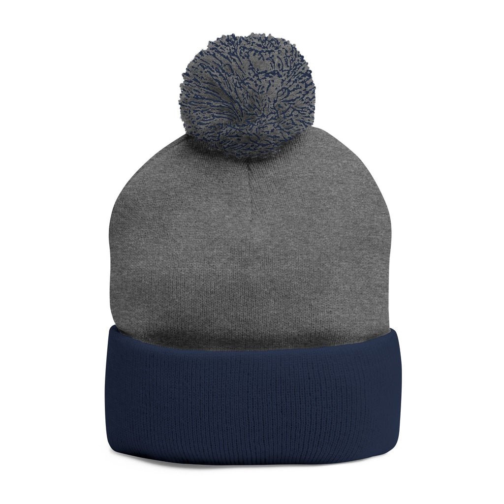 Embroidered Pom-Pom Beanie — Cute Mini Ducklings Knit Hat