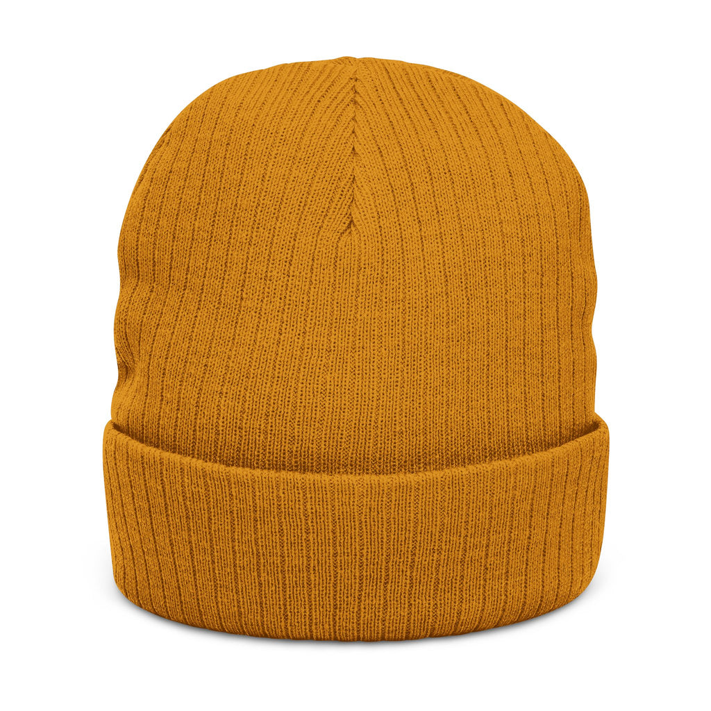 Embroidered Ribbed Knit Beanie — Vintage Pinball Arcade Patch