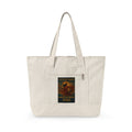 Vintage Tarot Art Canvas Tote — "Knight of Wands 2026" Zippered Tote Bag