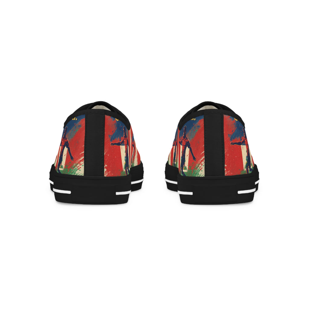 Patriotic 'Go Hawks' Low Top Sneakers — Men's Casual Flag-Inspired Shoes