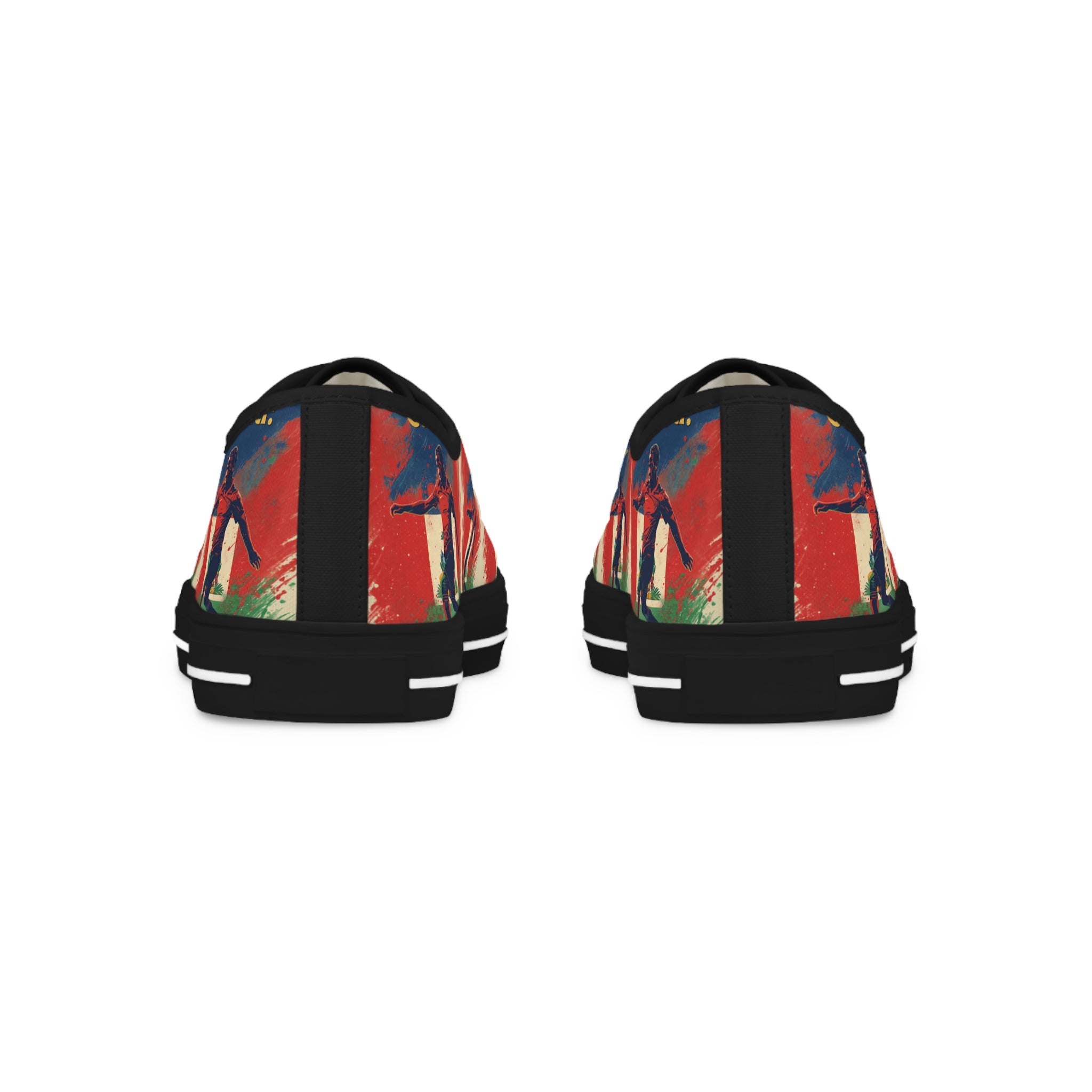 Patriotic 'Go Hawks' Low Top Sneakers — Men's Casual Flag-Inspired Shoes