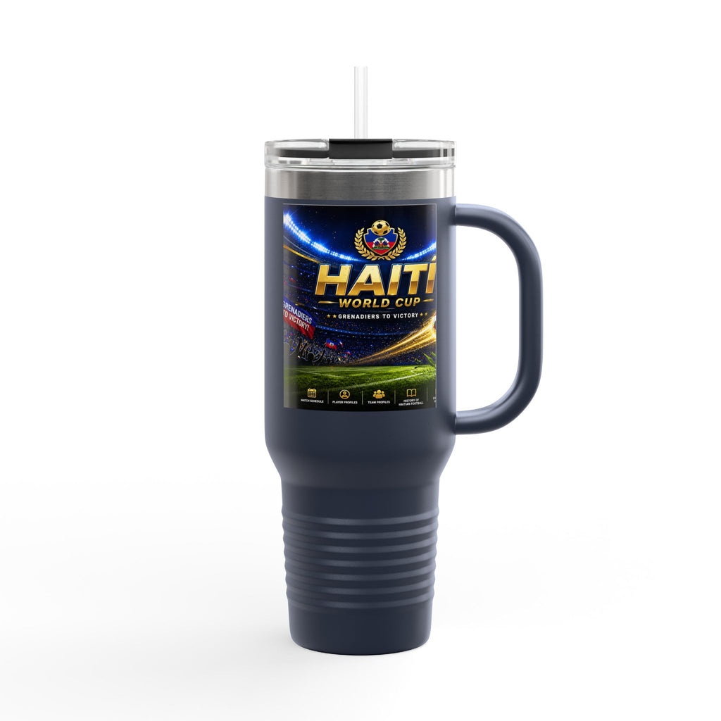 Haiti World Cup 40oz Insulated Travel Mug — Sports Fan Tumbler
