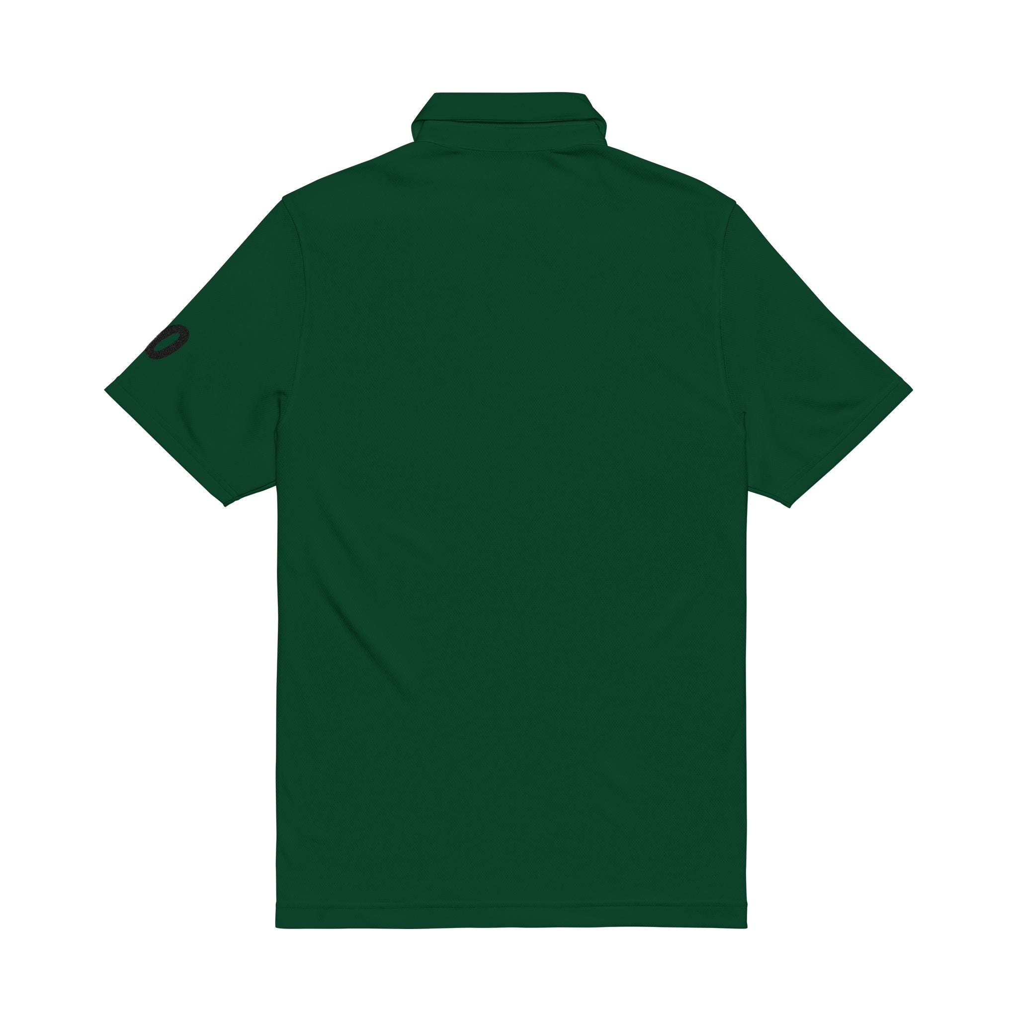 Embroidered Portrait Polo — White Performance Men’s Golf Shirt