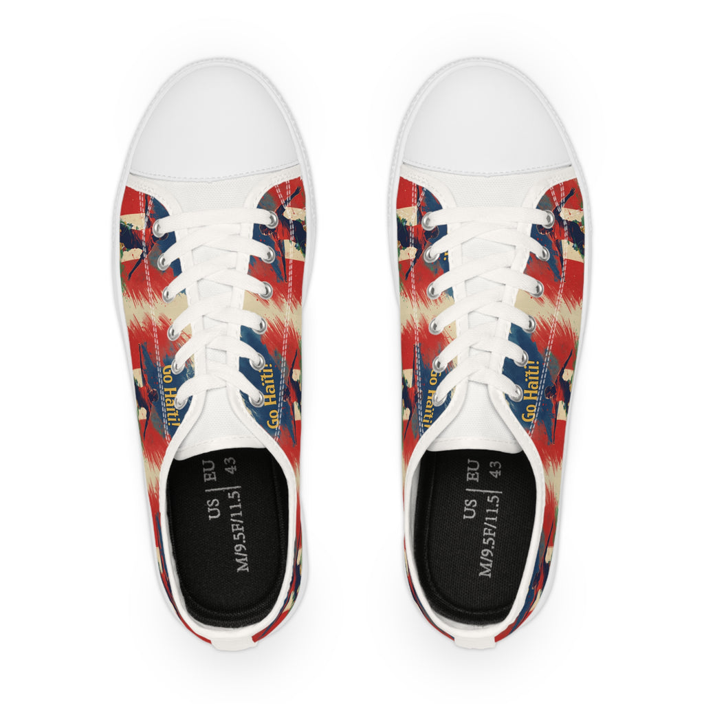 Patriotic 'Go Hawks' Low Top Sneakers — Men's Casual Flag-Inspired Shoes