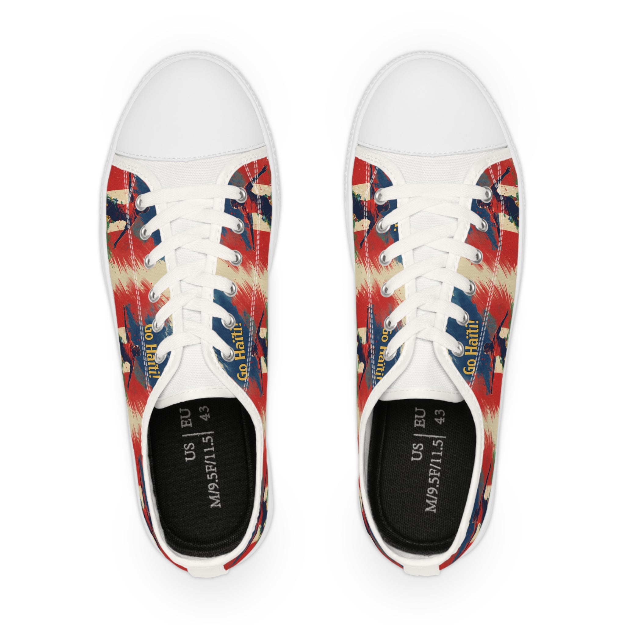 Patriotic 'Go Hawks' Low Top Sneakers — Men's Casual Flag-Inspired Shoes