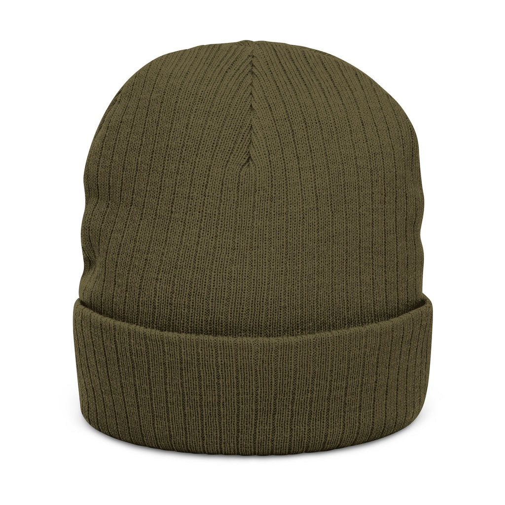 Embroidered Ribbed Knit Beanie — Vintage Pinball Arcade Patch