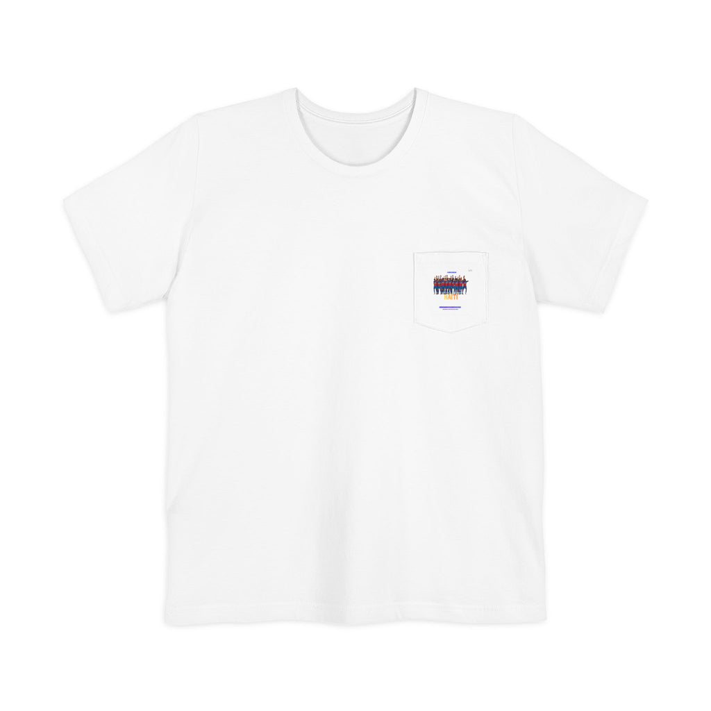 Pocket T-Shirt — Retro Sunset Soundwave Pocket Tee