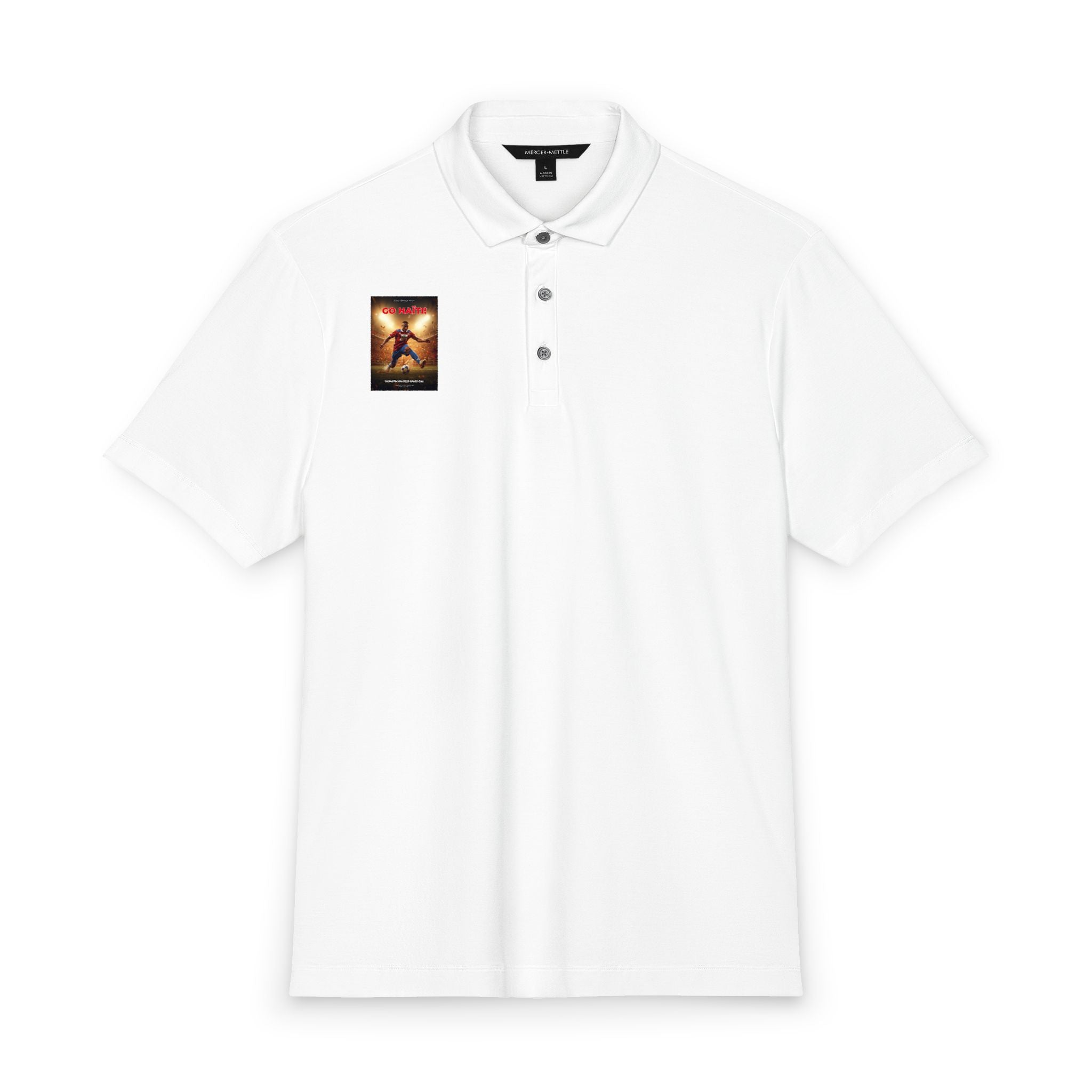 Men's Stretch Jersey Polo — Mercer+Mettle® Classic White Performance Polo