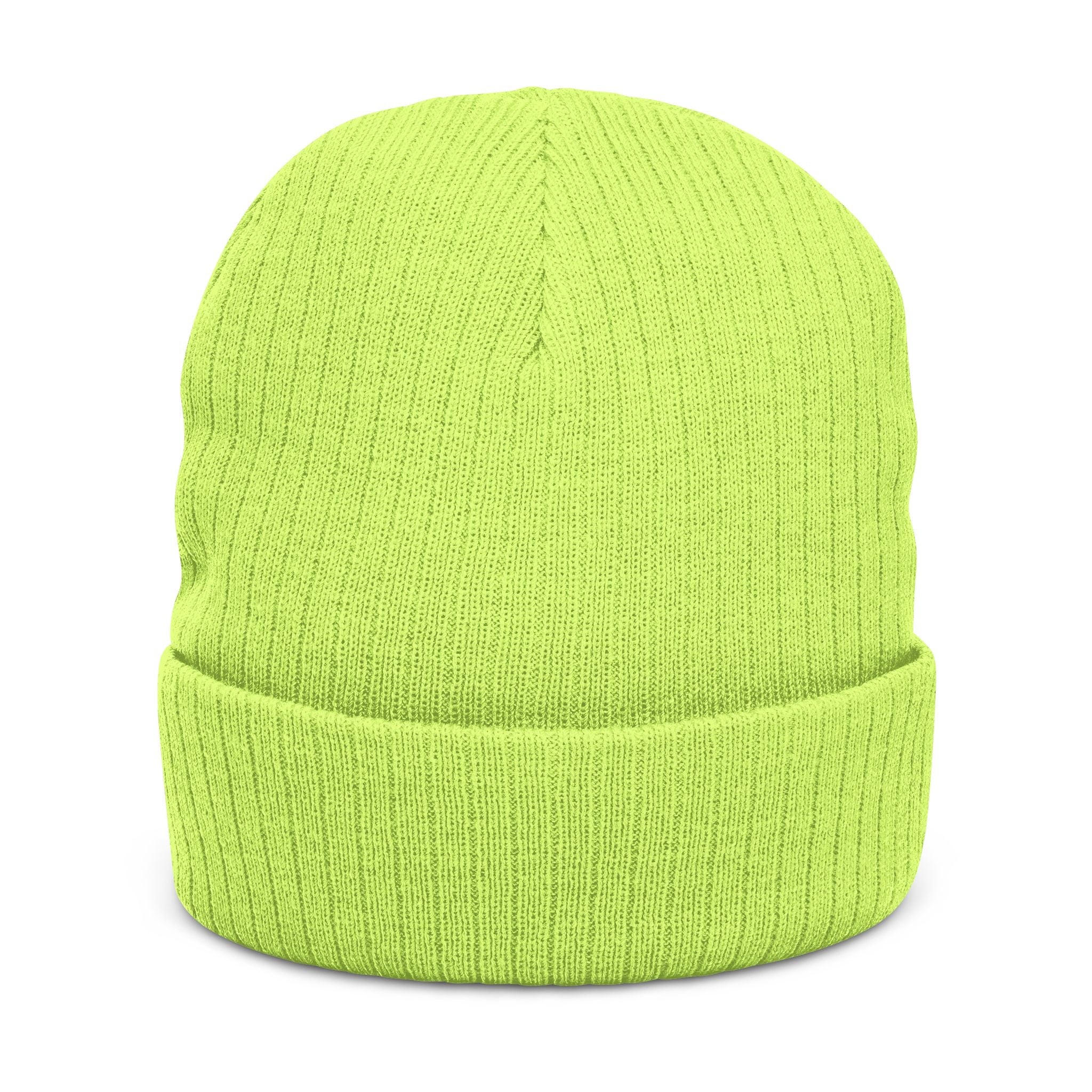 Embroidered Ribbed Knit Beanie — Vintage Pinball Arcade Patch