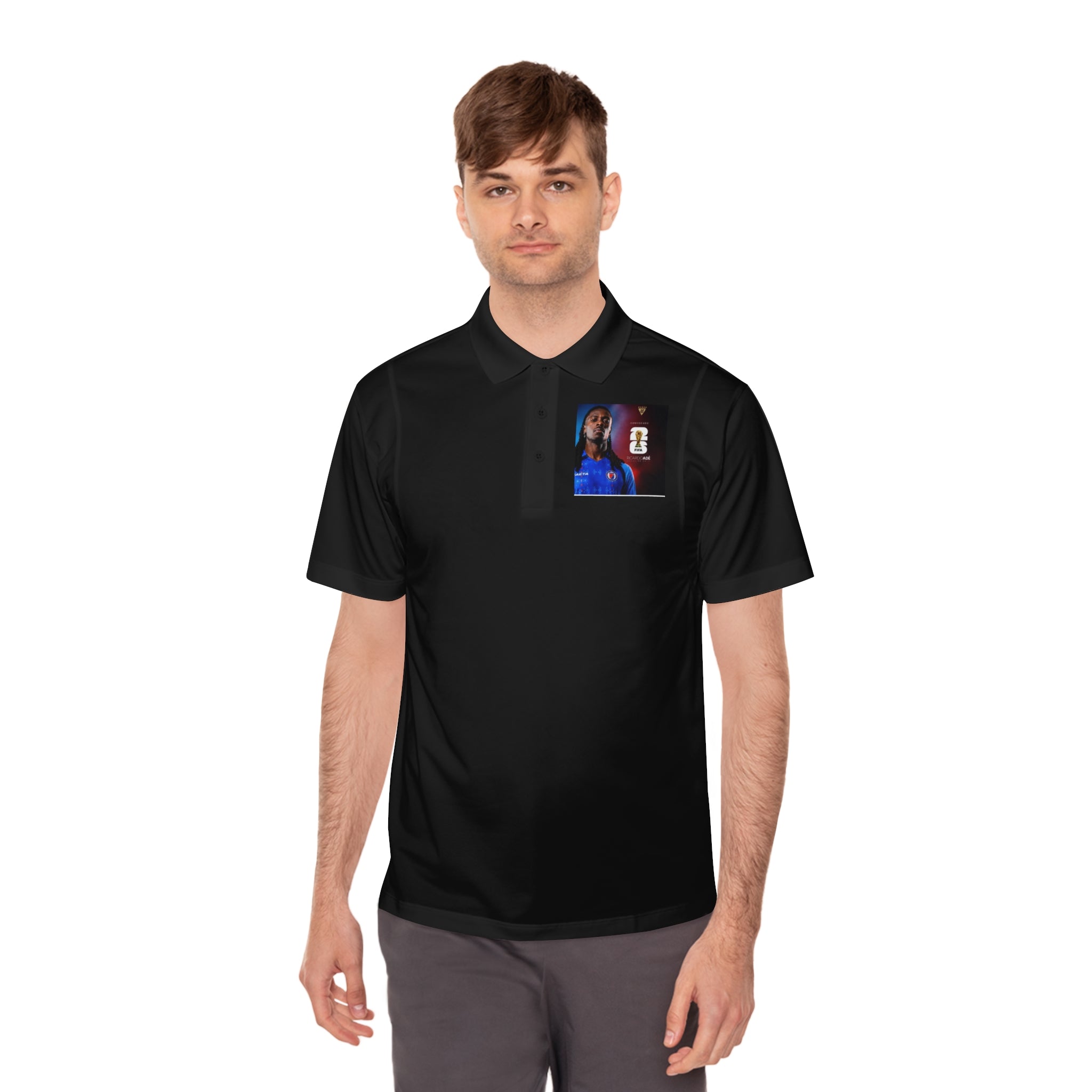 Men's Sport Polo Shirt with Player Photo & Back Number 4 — Athletic Team Golf Polo