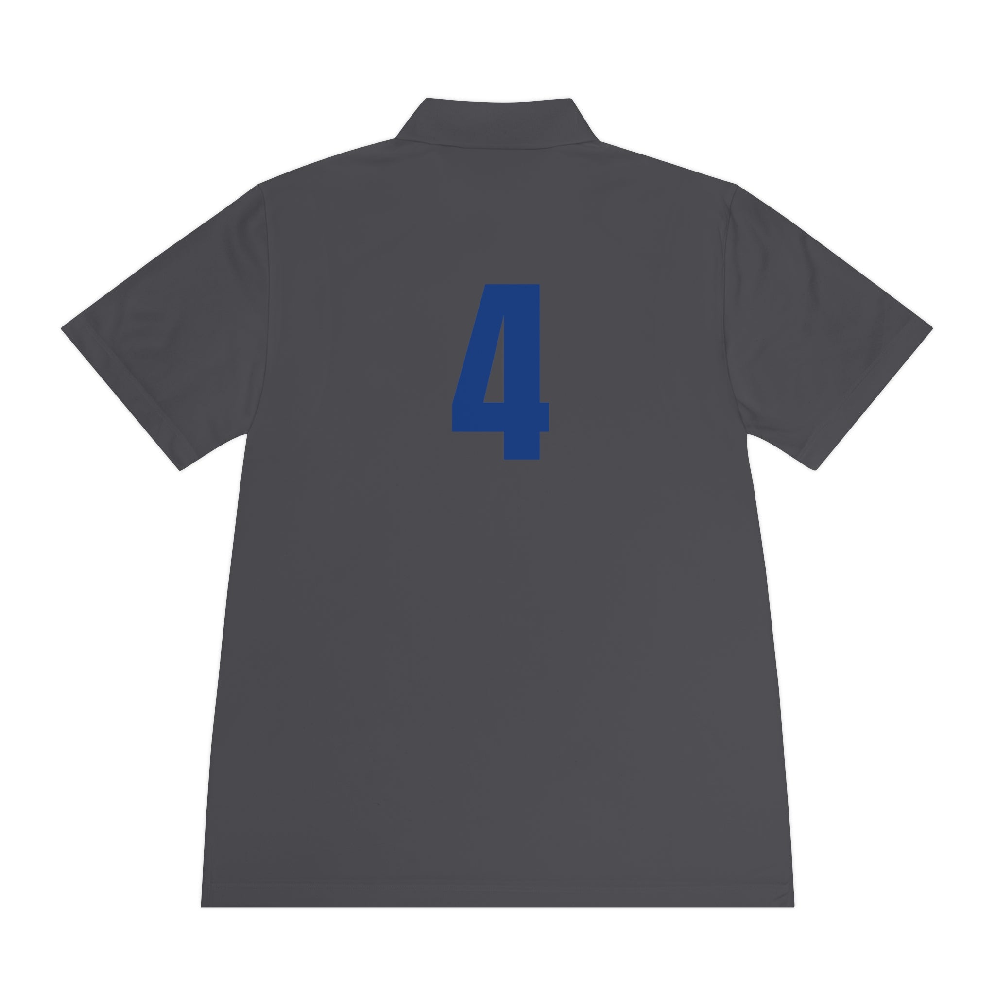 Men's Sport Polo Shirt with Player Photo & Back Number 4 — Athletic Team Golf Polo