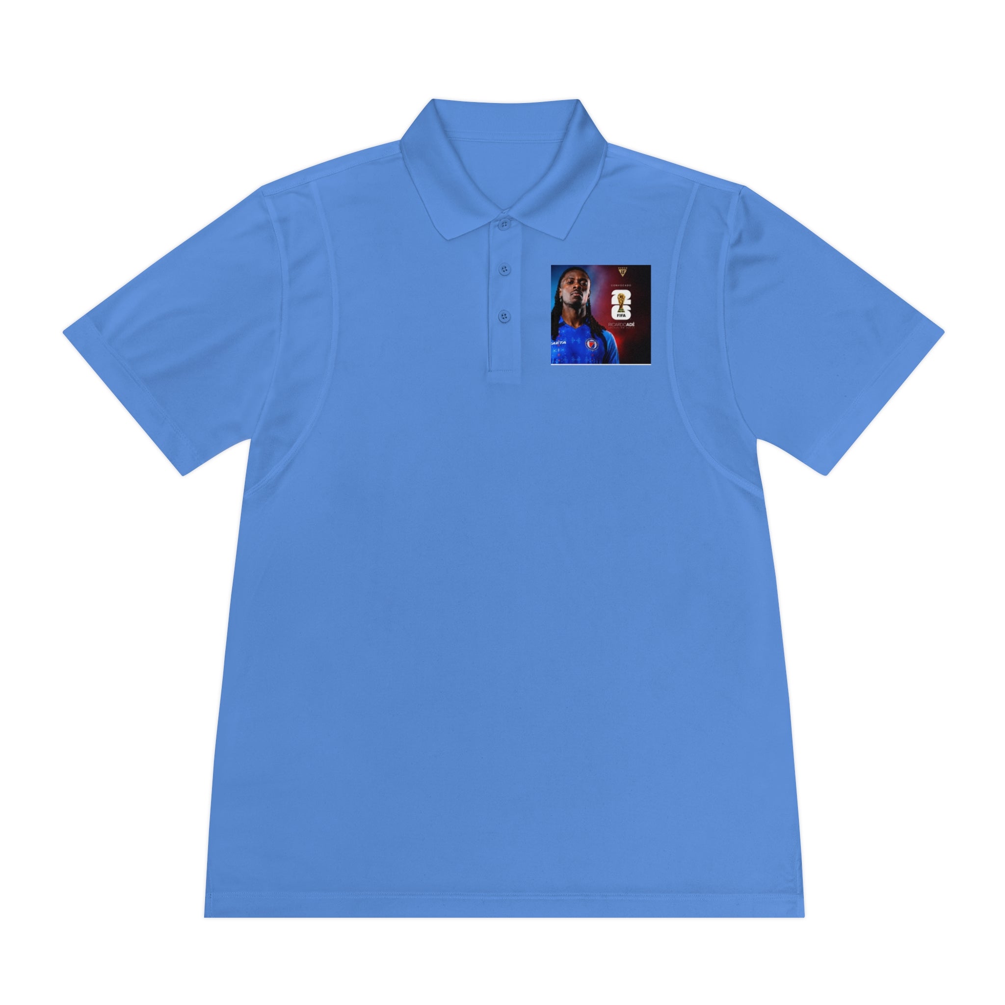 Men's Sport Polo Shirt with Player Photo & Back Number 4 — Athletic Team Golf Polo