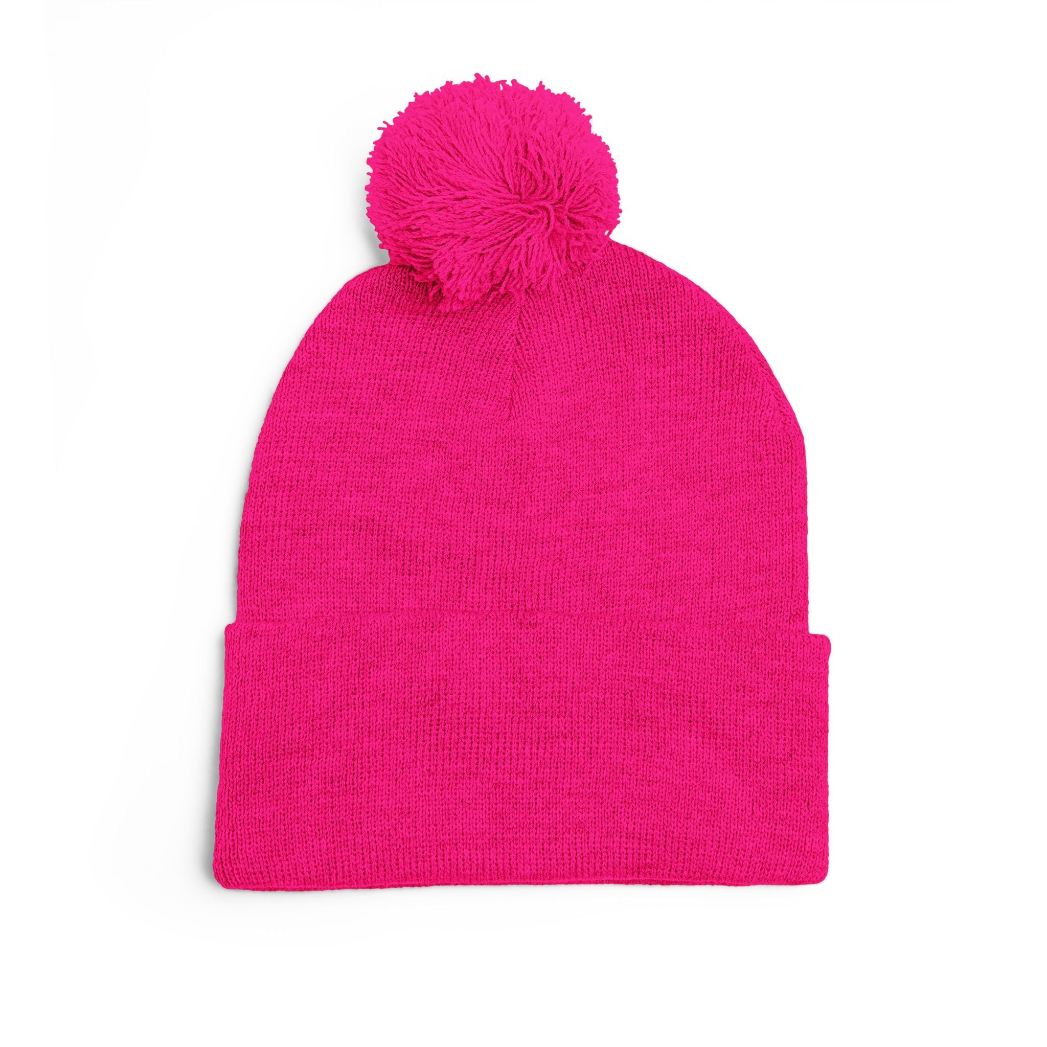 Embroidered Pom-Pom Beanie — Cute Mini Ducklings Knit Hat