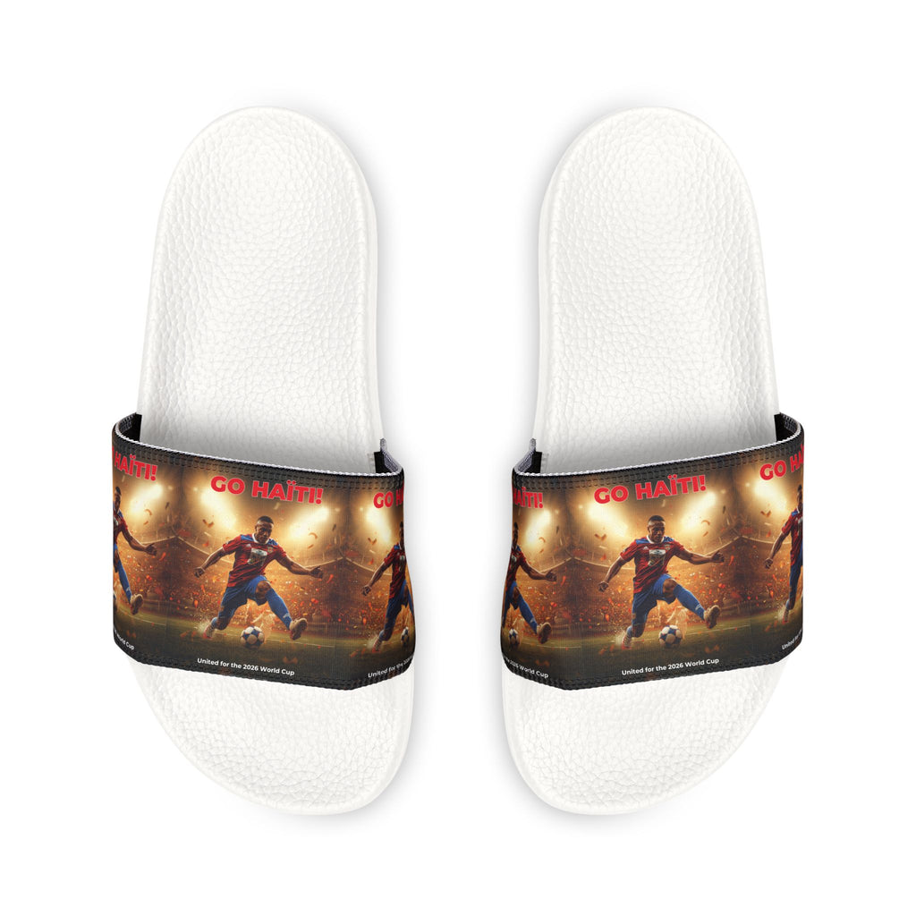 Removable-Strap Slide Sandals with Nightscape Graphic