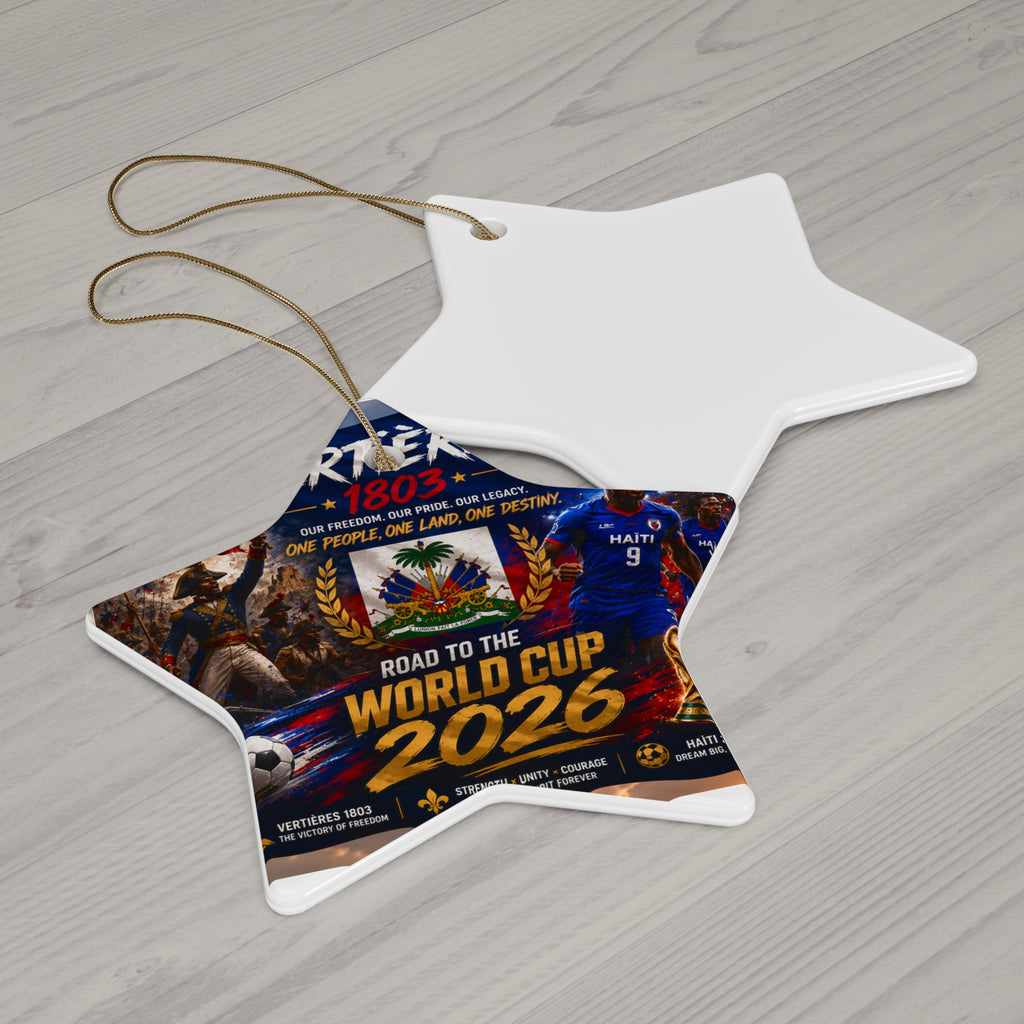 World Cup 2026 Ceramic Star Ornament — Soccer Fan Holiday Keepsake