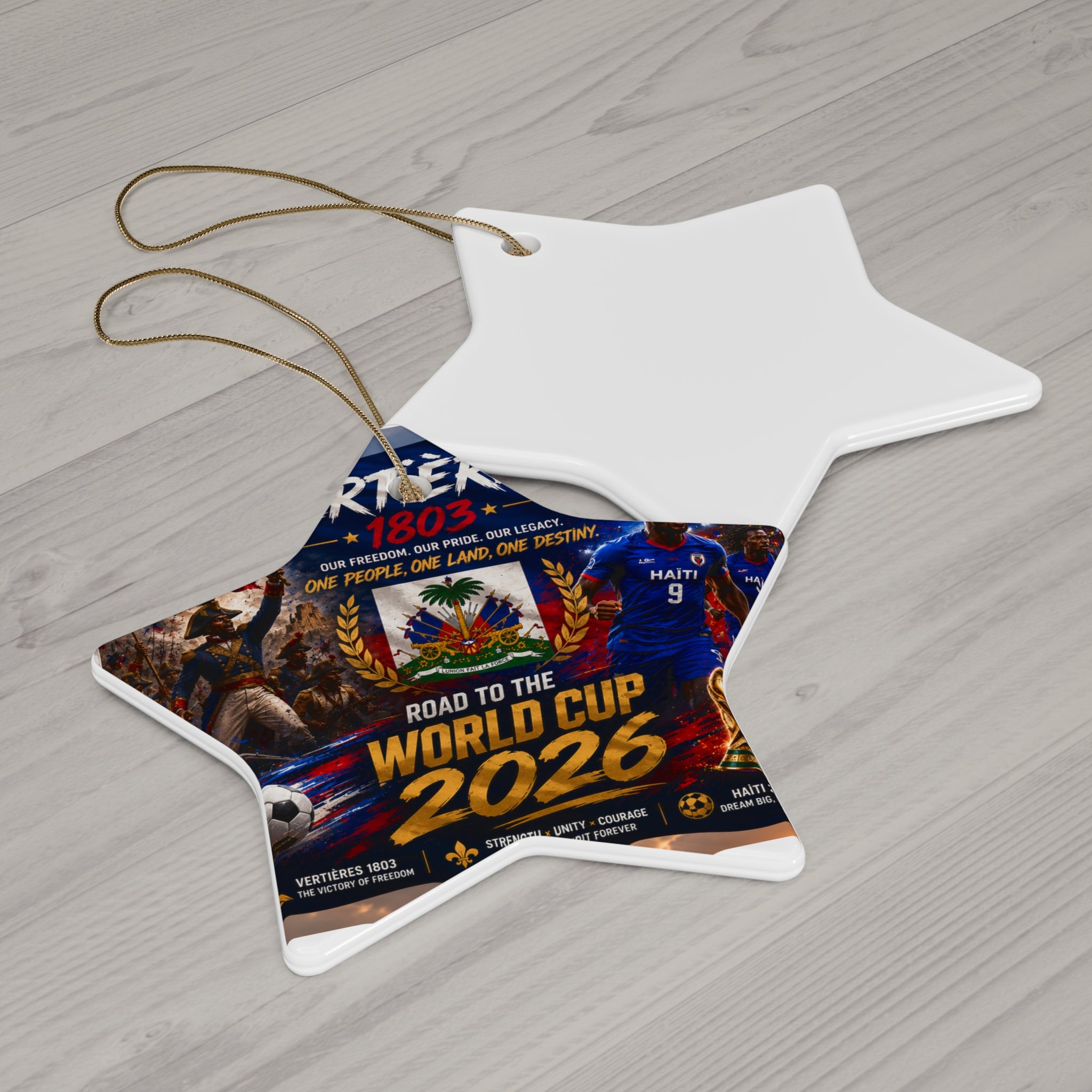 World Cup 2026 Ceramic Star Ornament — Soccer Fan Holiday Keepsake