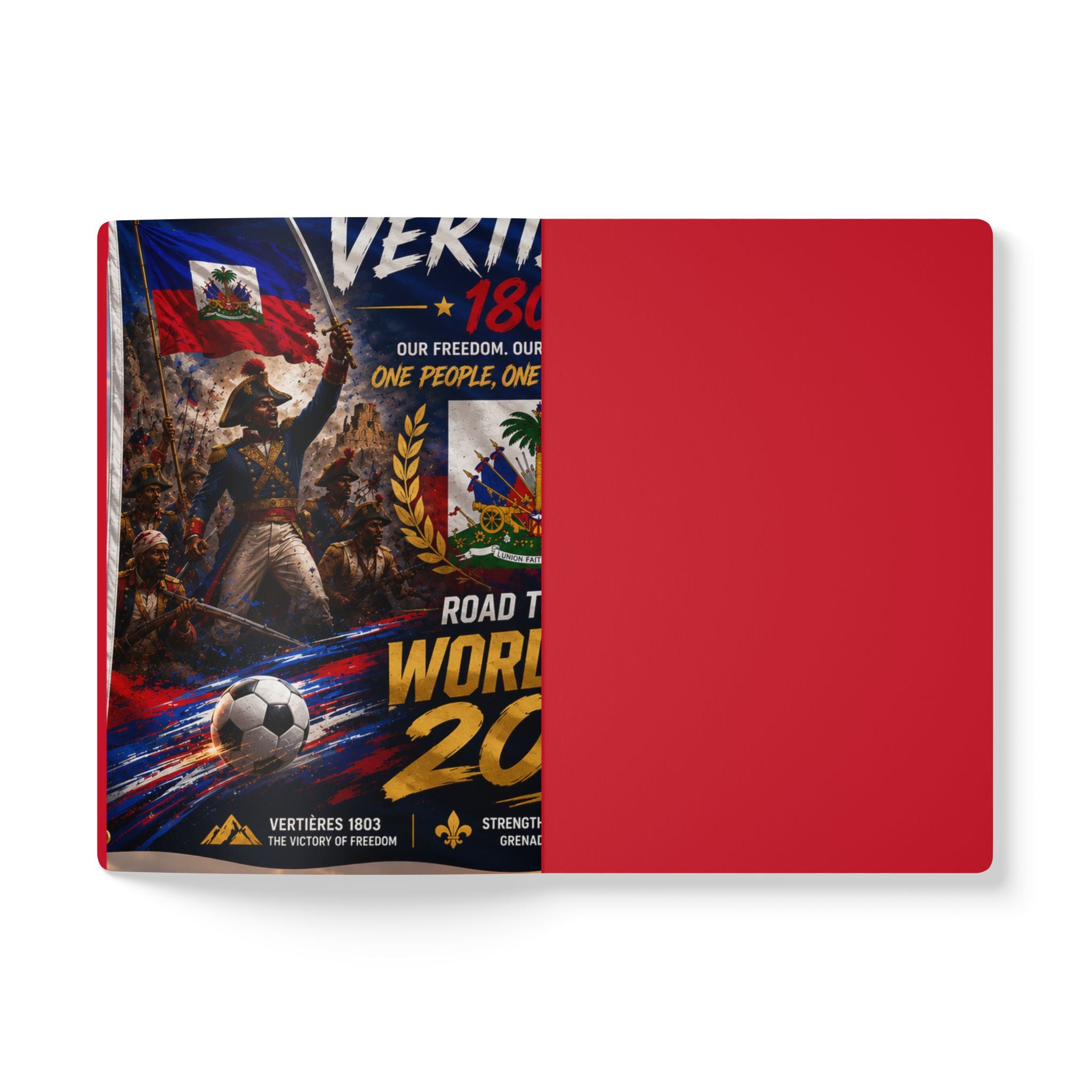Haiti World Cup 2026 Softcover Journal — Vertières Football Tribute